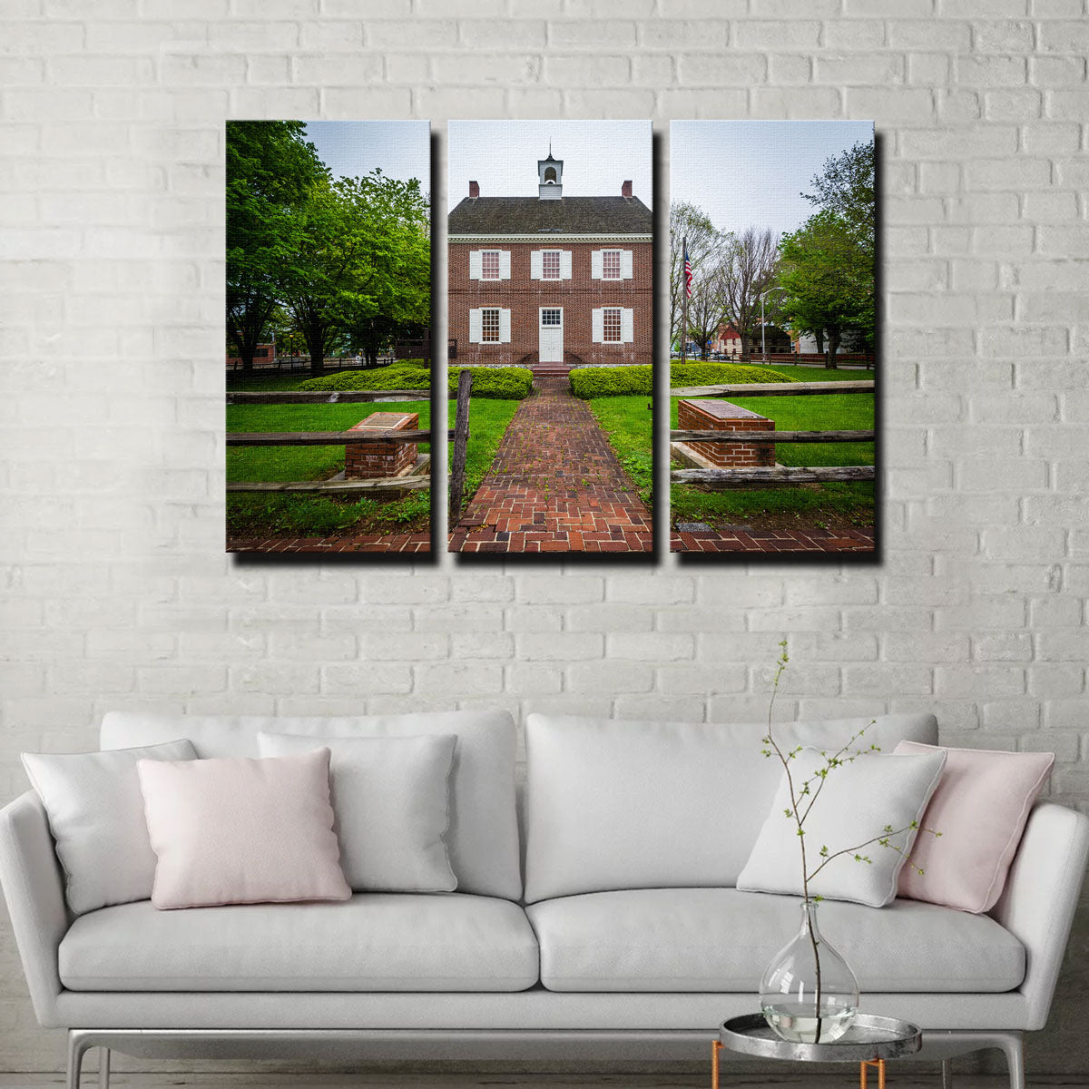 Stunning Colonial Courthouse Wall Art - Museum-Quality Canvas