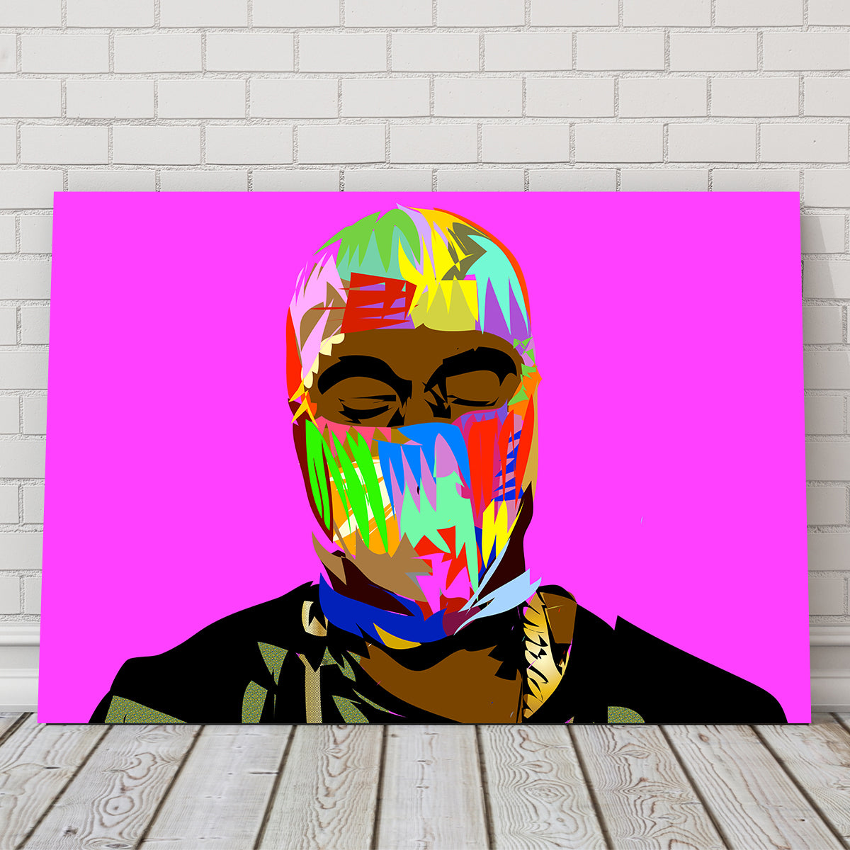 Stunning Yay Mask Wall Art - Handmade Museum-Quality Canvas Print
