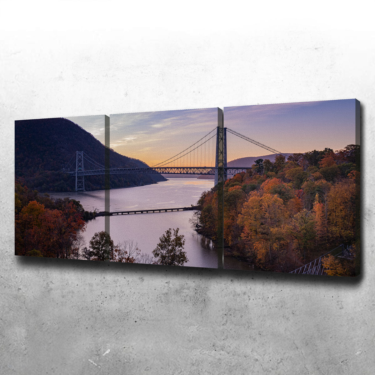 Stunning Purple Heart Bridge Wall Art by Dennis Maida