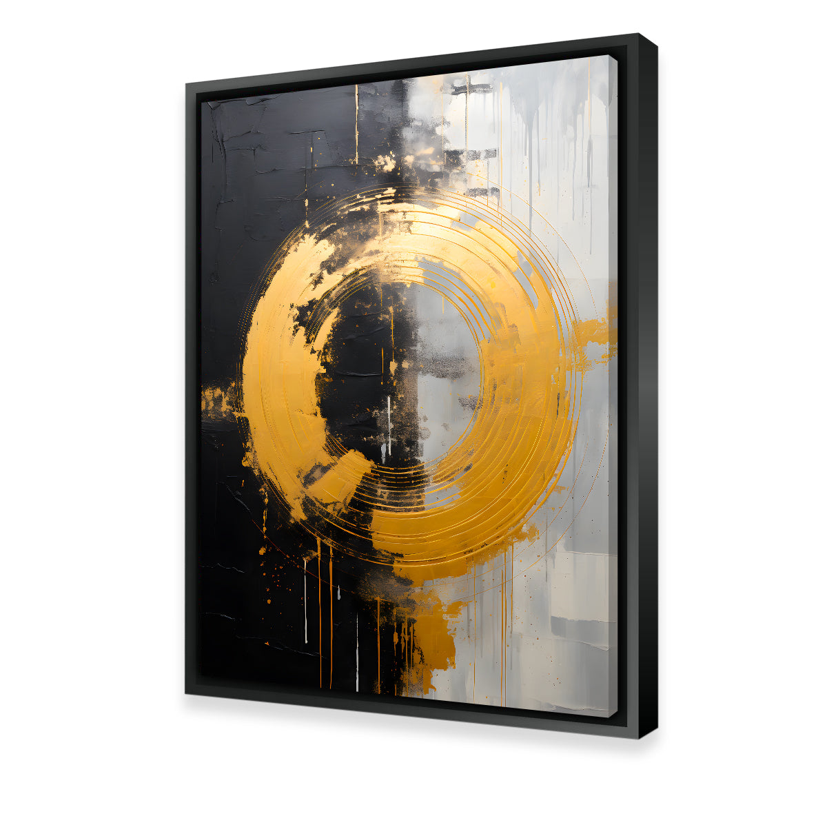 Stunning Abstract - Black Gold Shapes 11 Wall Art for Modern Decor