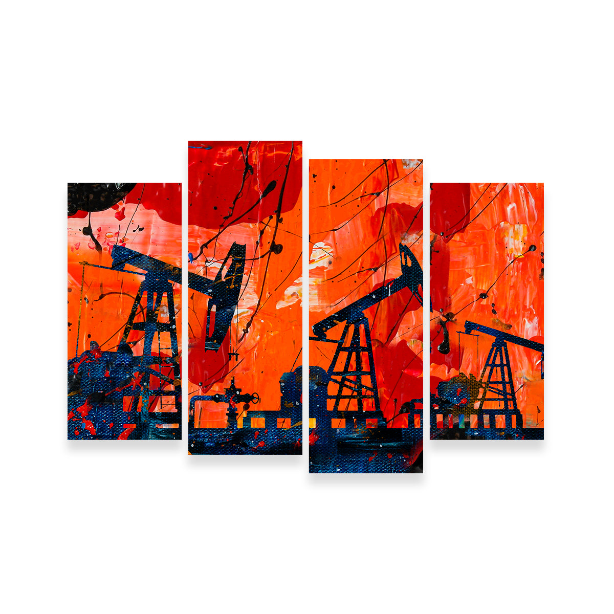 Exquisite Pumpjack Wall Art by Stephen Chambers