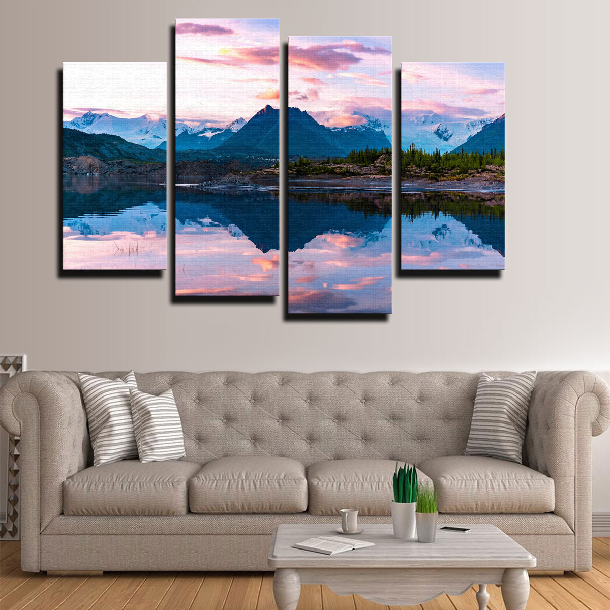 Stunning Glacier Sunset Wall Art by Lucas Moore