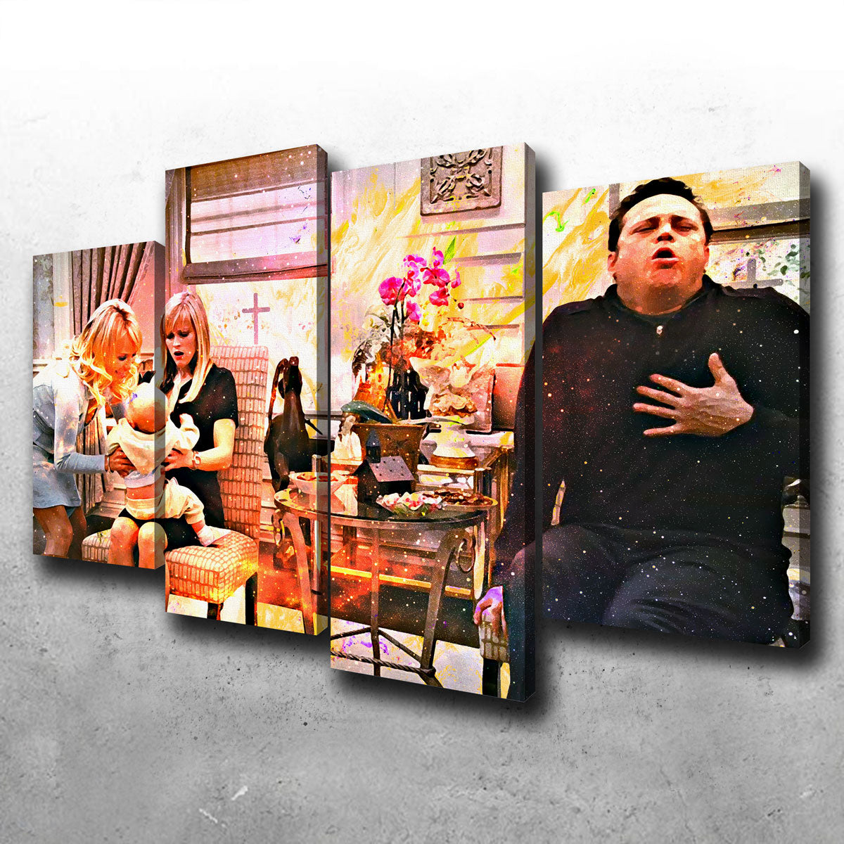 Exquisite Four Christmases Wall Art for Festive Decor