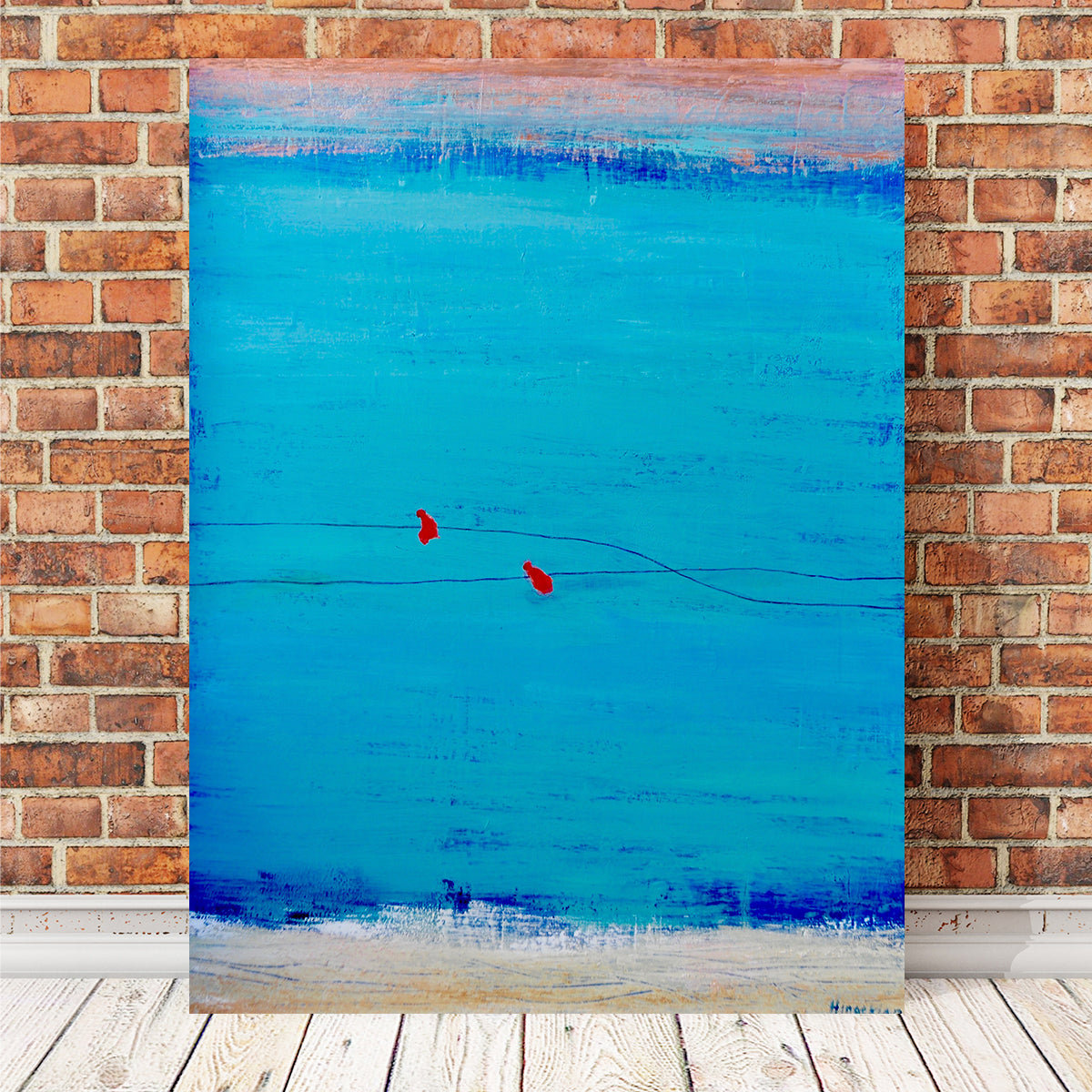 Stunning Birds on Wire Wall Art by Peggy Hinaekian