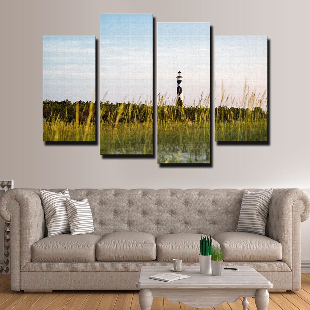 Stunning Lighthouse At Dawn Wall Art for Your Home Decor