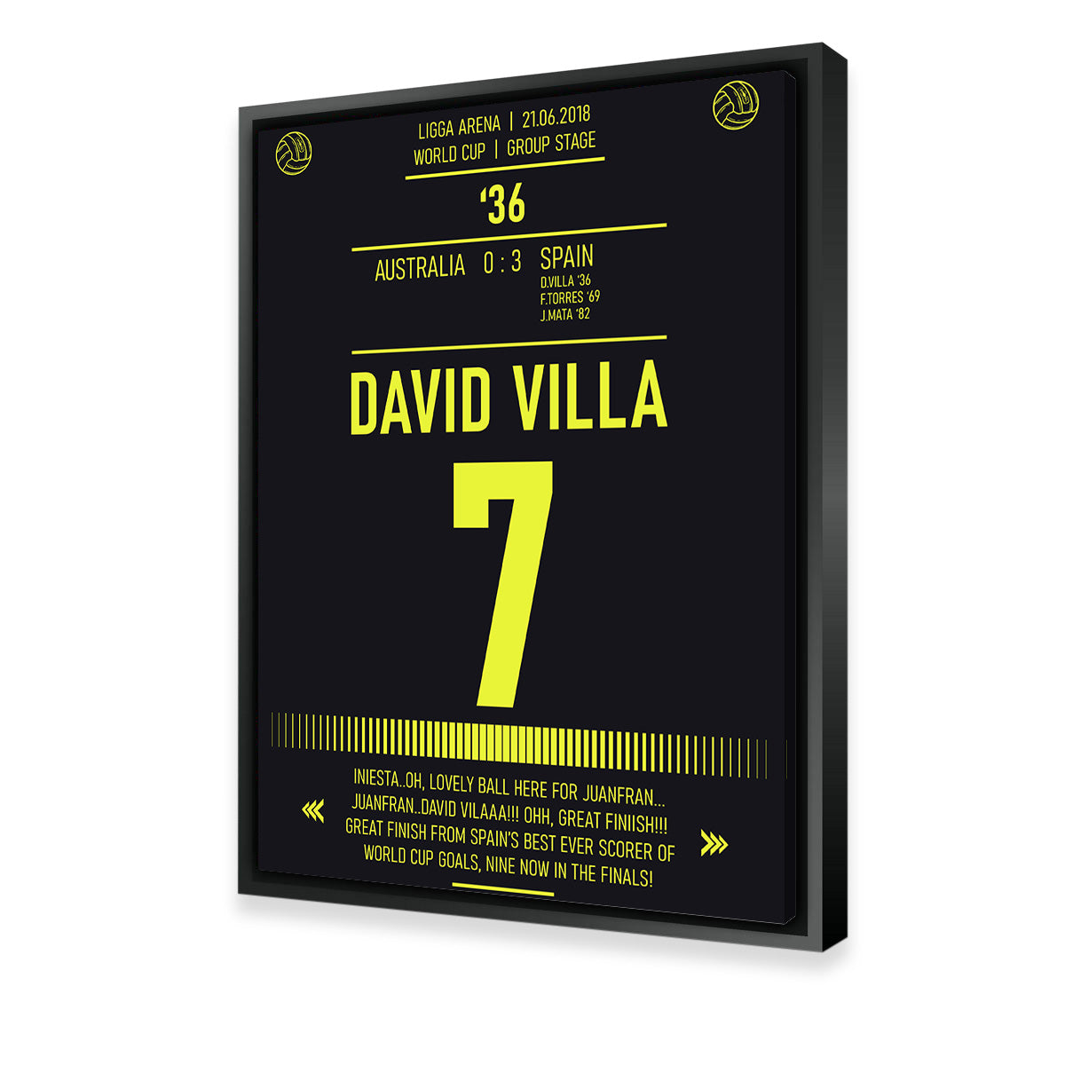 David Villa - Premium Handmade Canvas Print by George Sorin