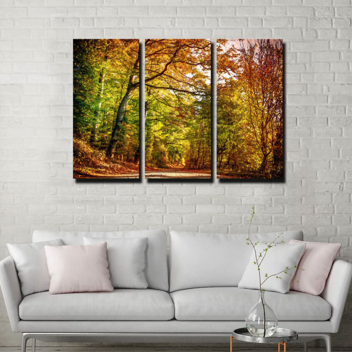 Autumn Leaves Pathway Wall Art by Denise Dundon - Stunning Decor for Your Space