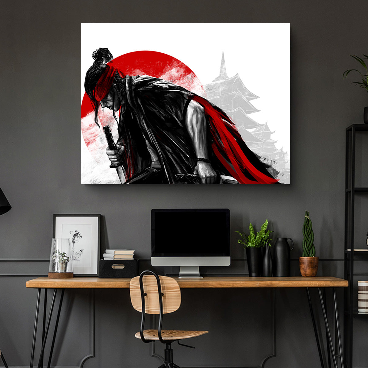 Authentic Japanese Samurai Warrior Wall Art - High - Quality Decor for Your Space