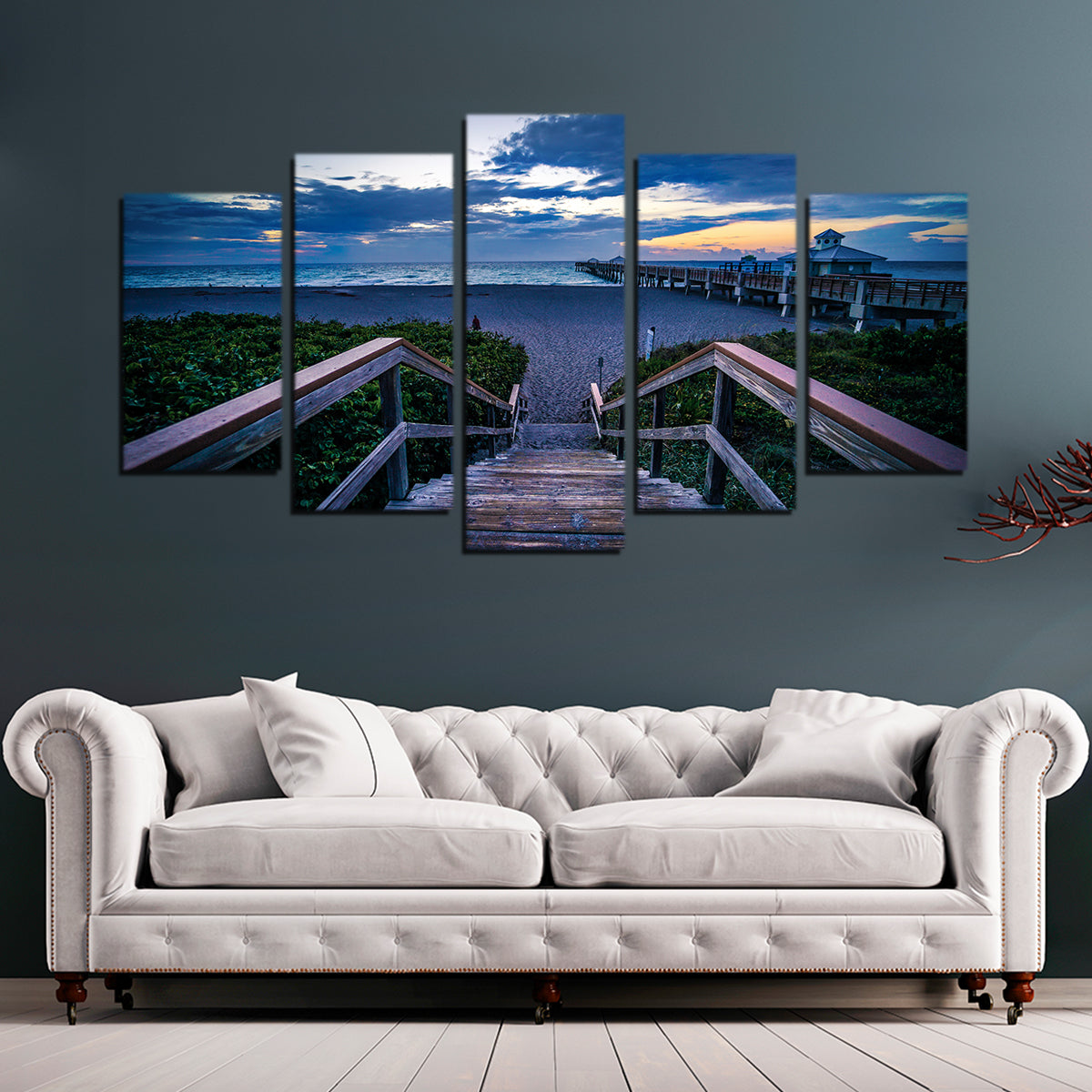 Stunning Steps to Juno Beach Pier Wall Art by Charity Dos Santos