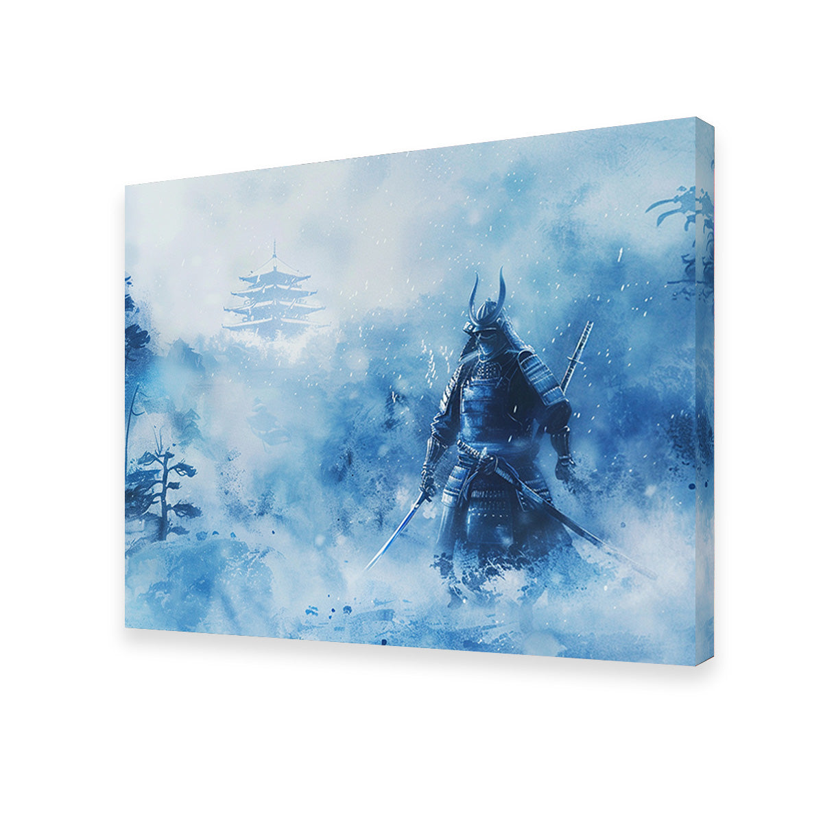 Stunning Samurai Misty Winter Forest Wall Art for Your Home Decor