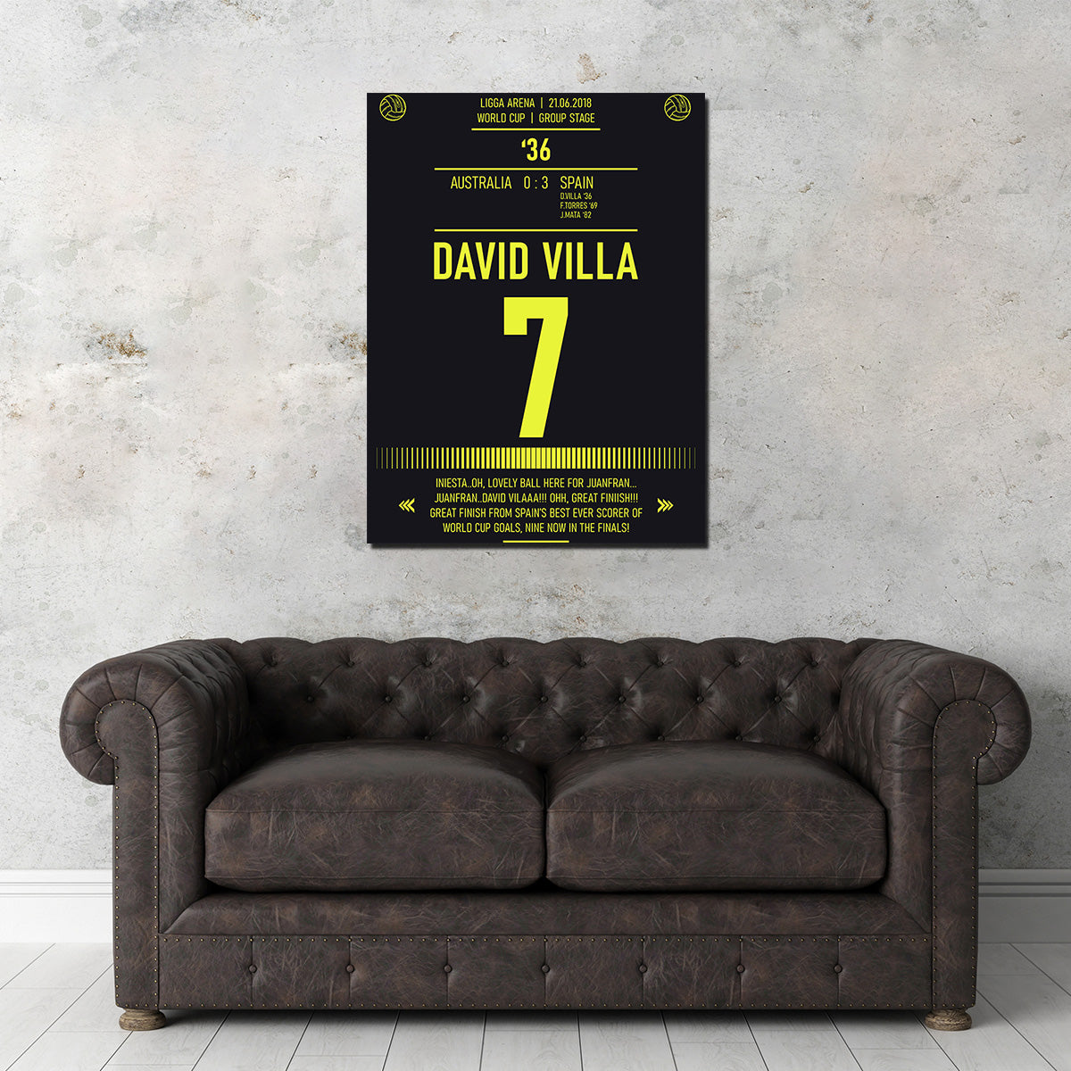 David Villa - Premium Handmade Canvas Print by George Sorin