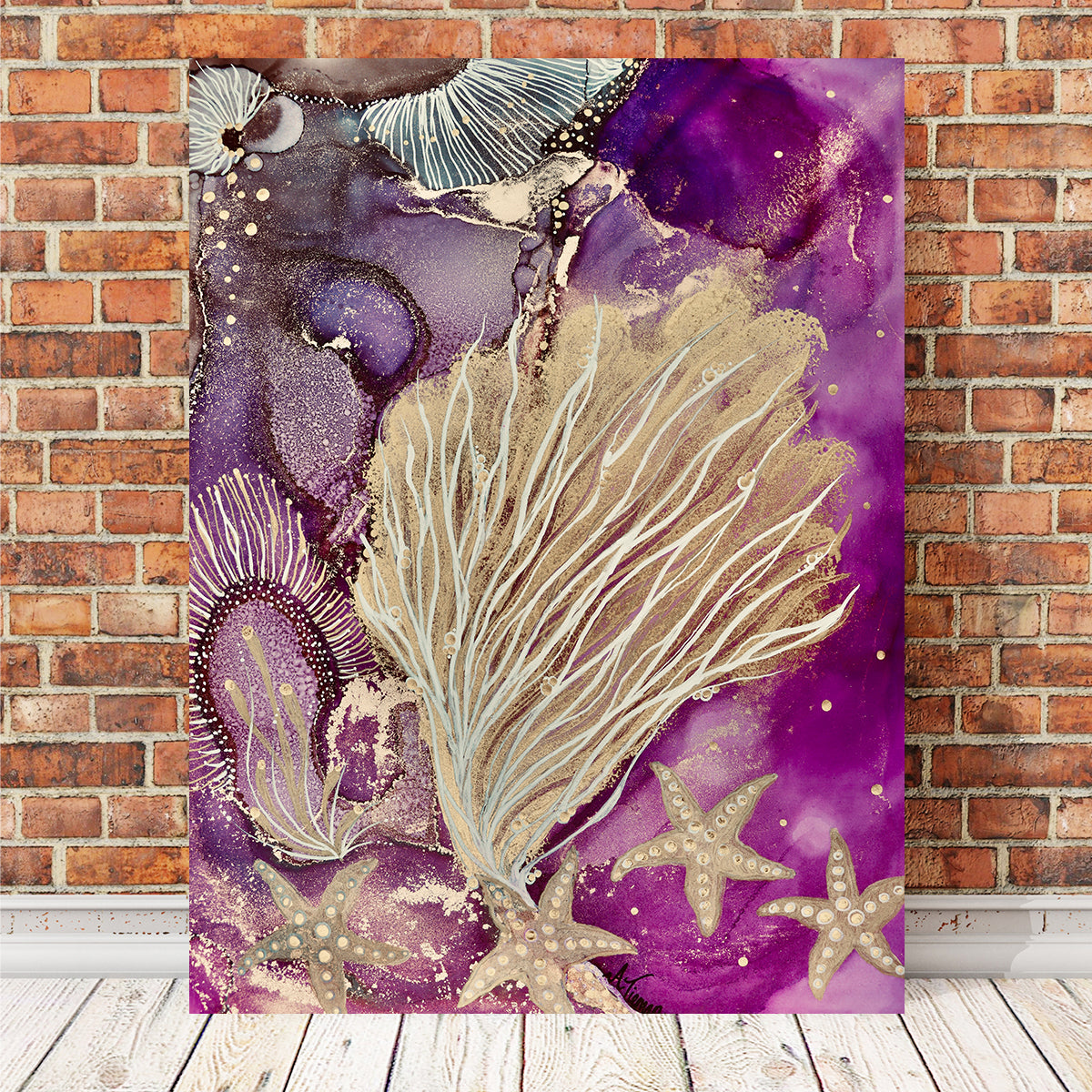 Stunning Blushing Reef Wall Art by Amy Tieman
