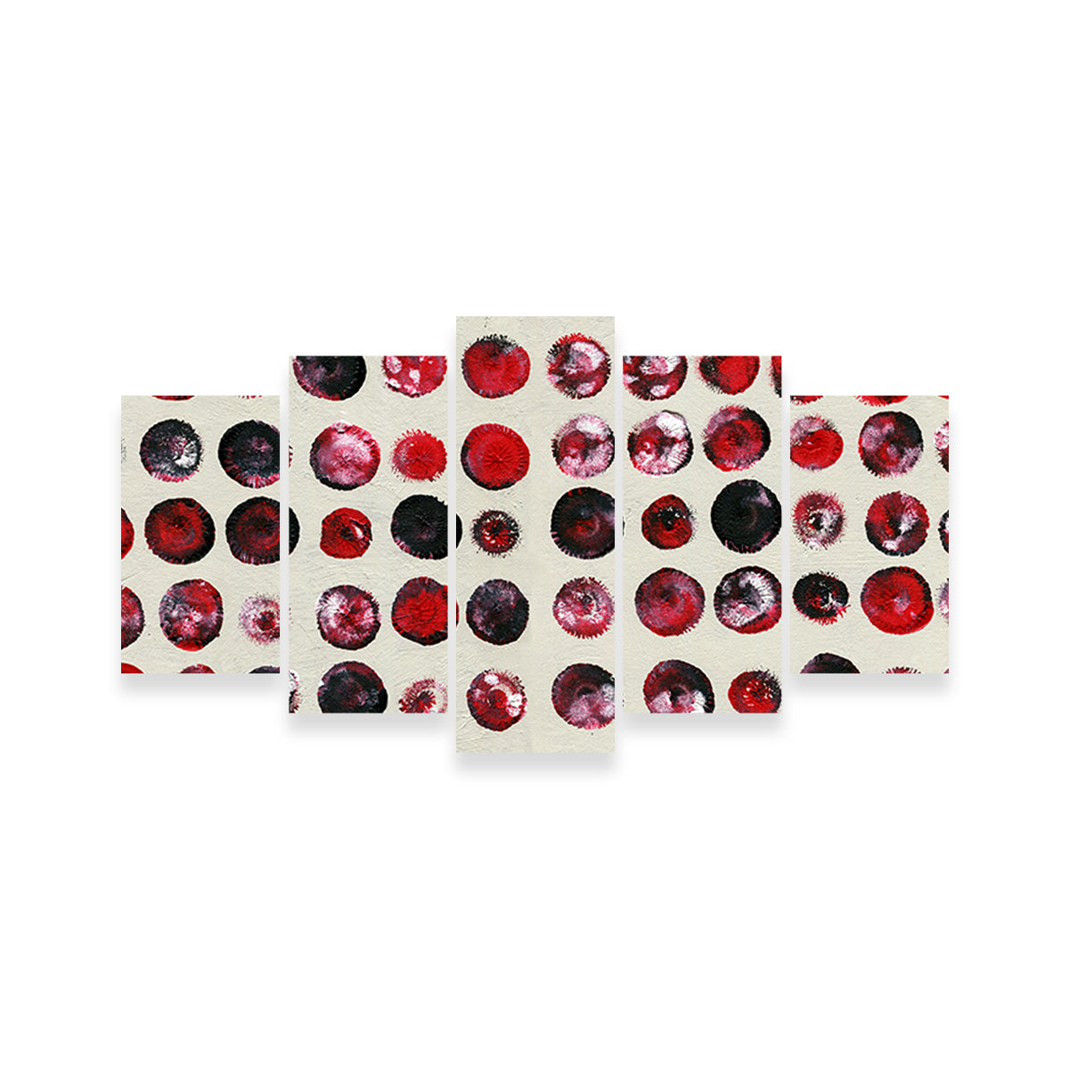 Stunning Red Circles Wall Art by Evgeny Vetrov