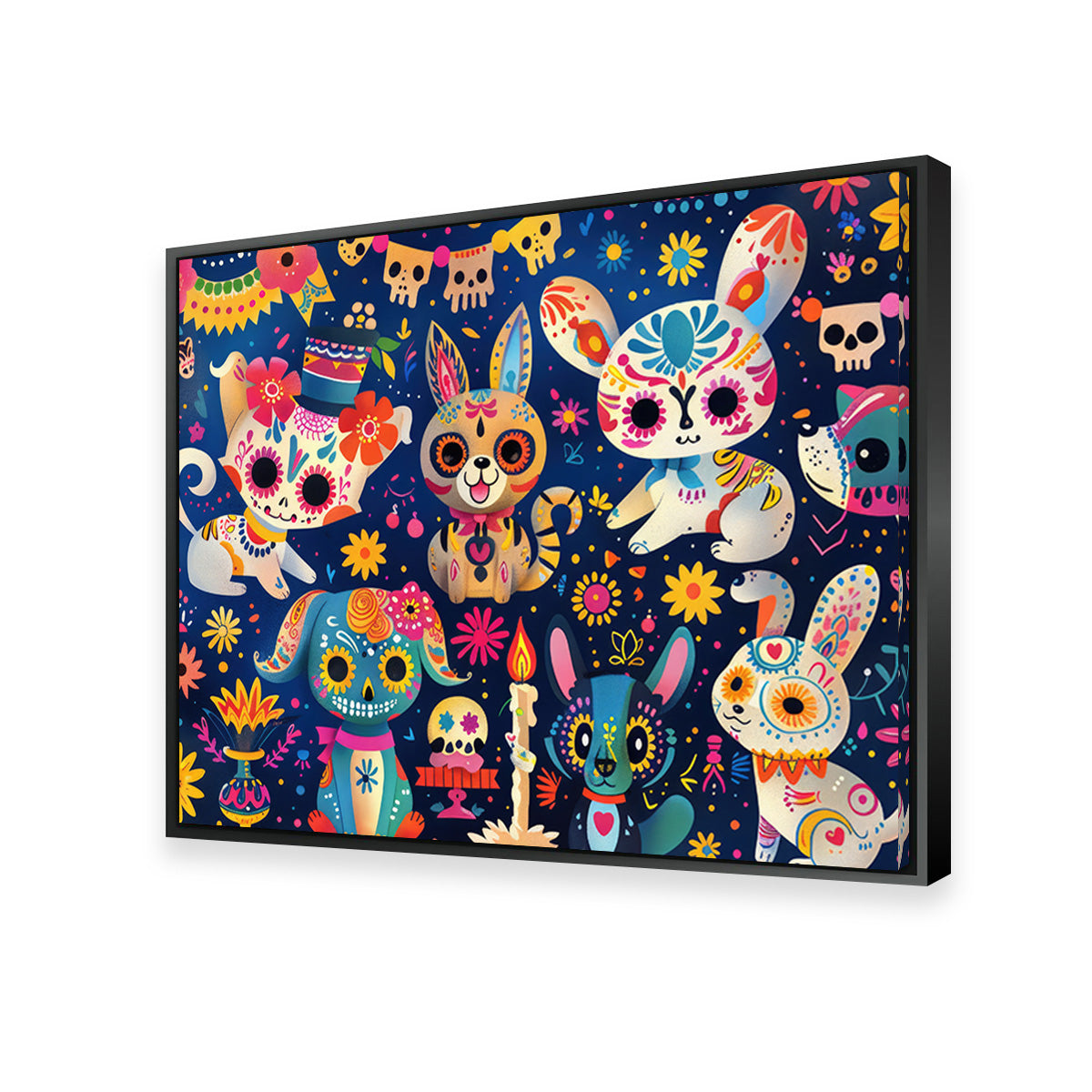 Eye - catching Day of the Dead Animals Wall Art for Home Decor