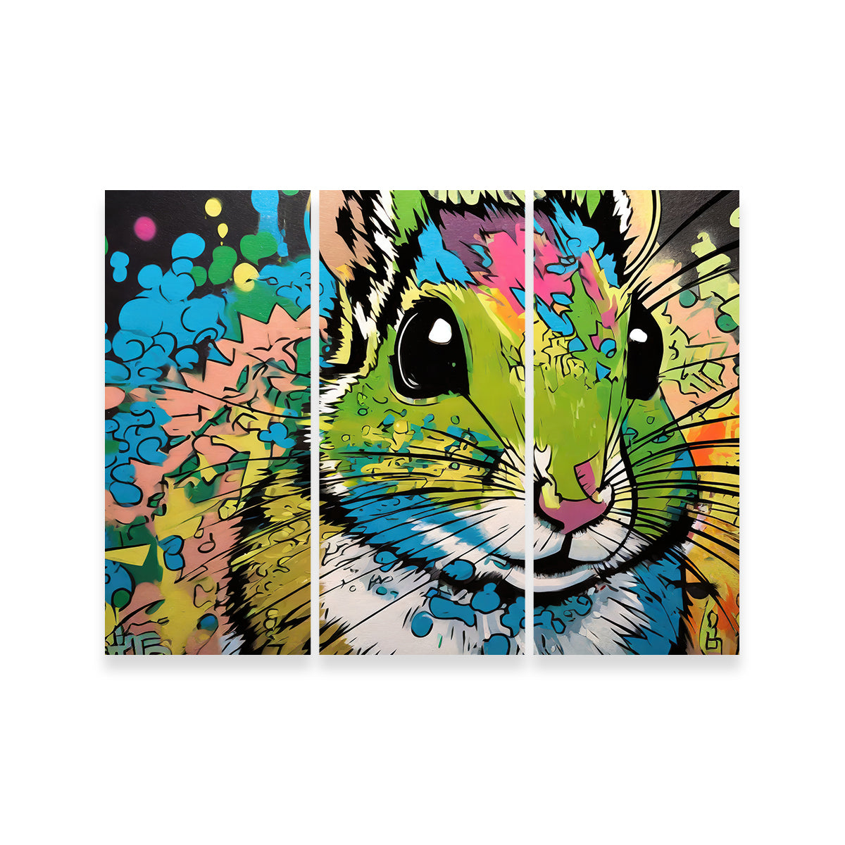 Unique Chipmunk Graffiti Wall Art by Stephen Chambers