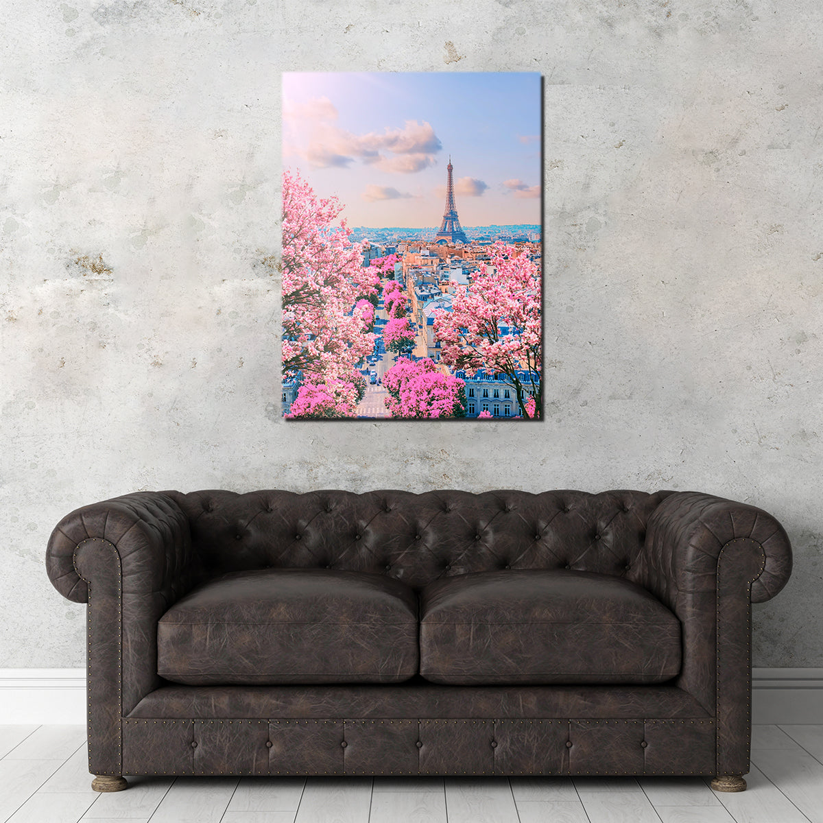 Exquisite Paris Sakura Wall Art for Home Decor