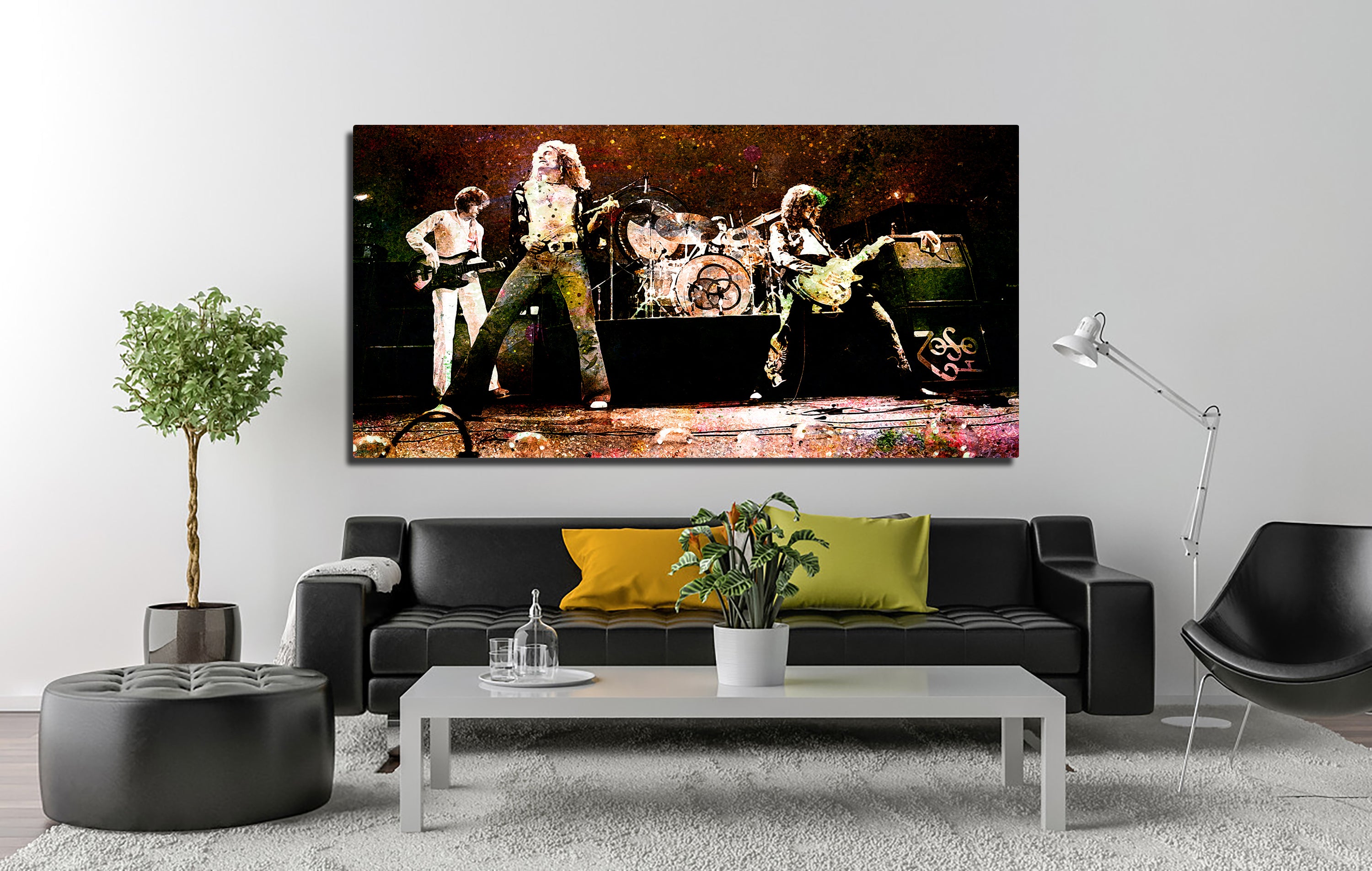 Stunning Live Led Zeppelin Panoramic Wall Art for Home Decor