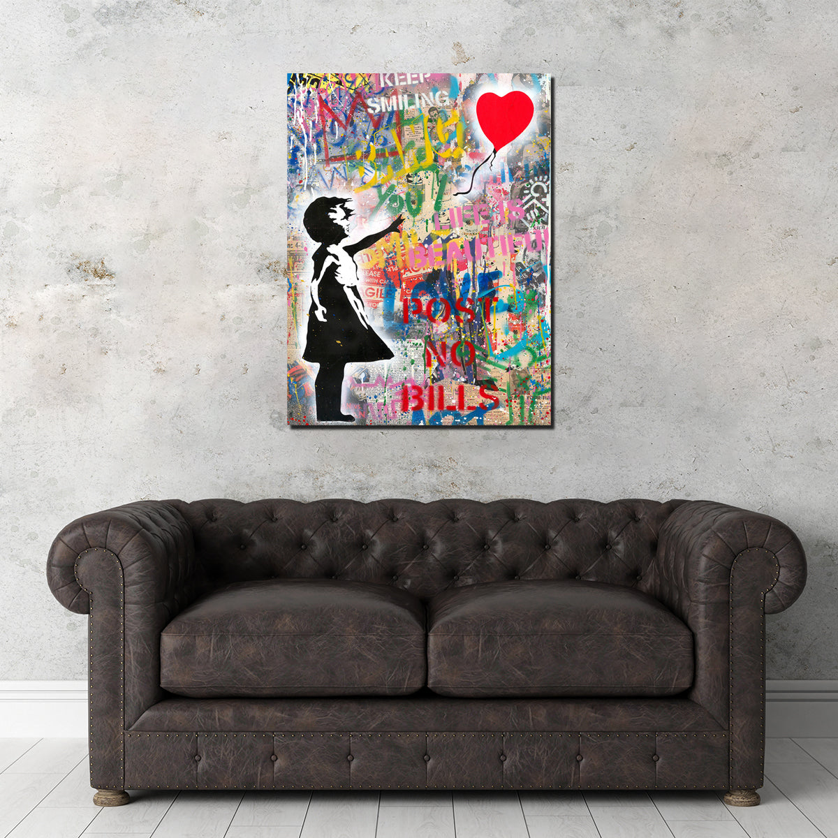Stunning Girl With A Balloon Wall Art by Ralph & Laura Design