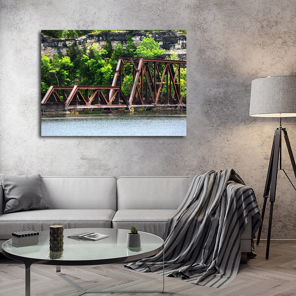 Gorgeous Ozarks Railway Bridge Wall Art for Stunning Home Decor