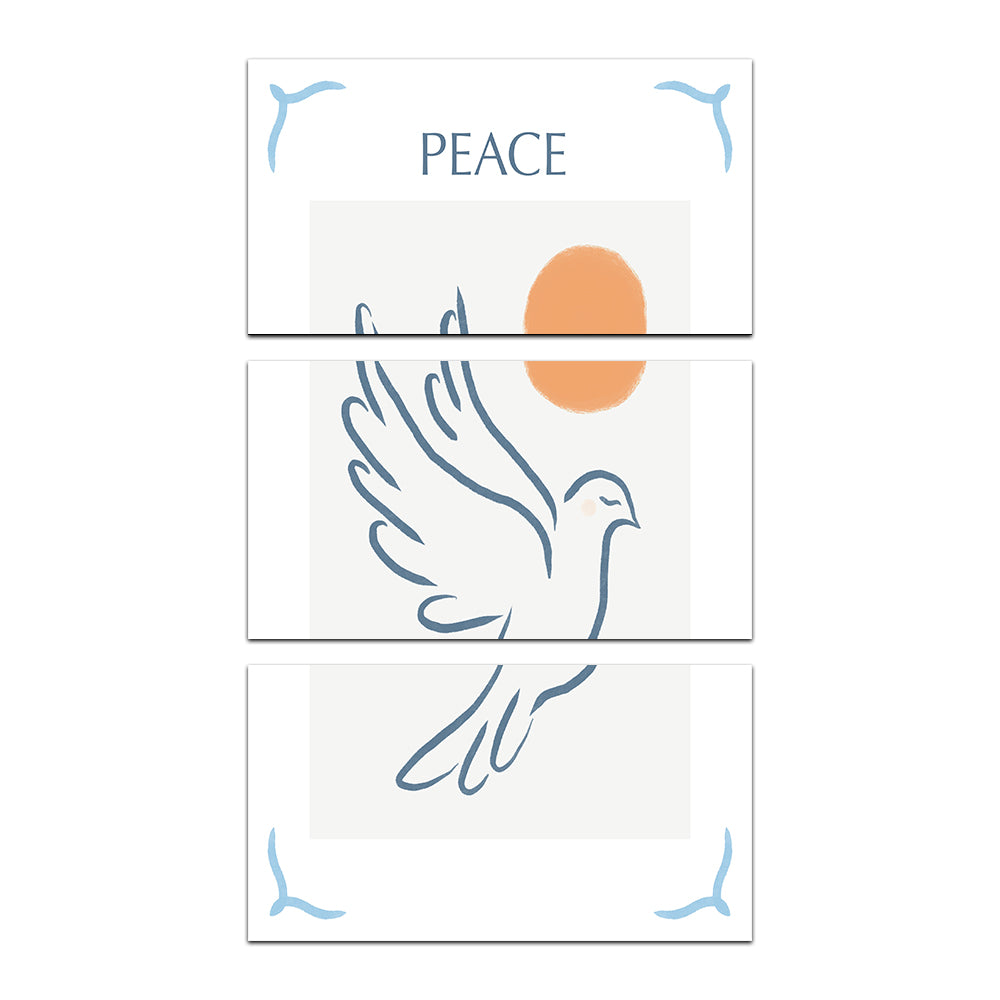 Stunning Peace Blue Wall Art by Birch & Ink Sisters