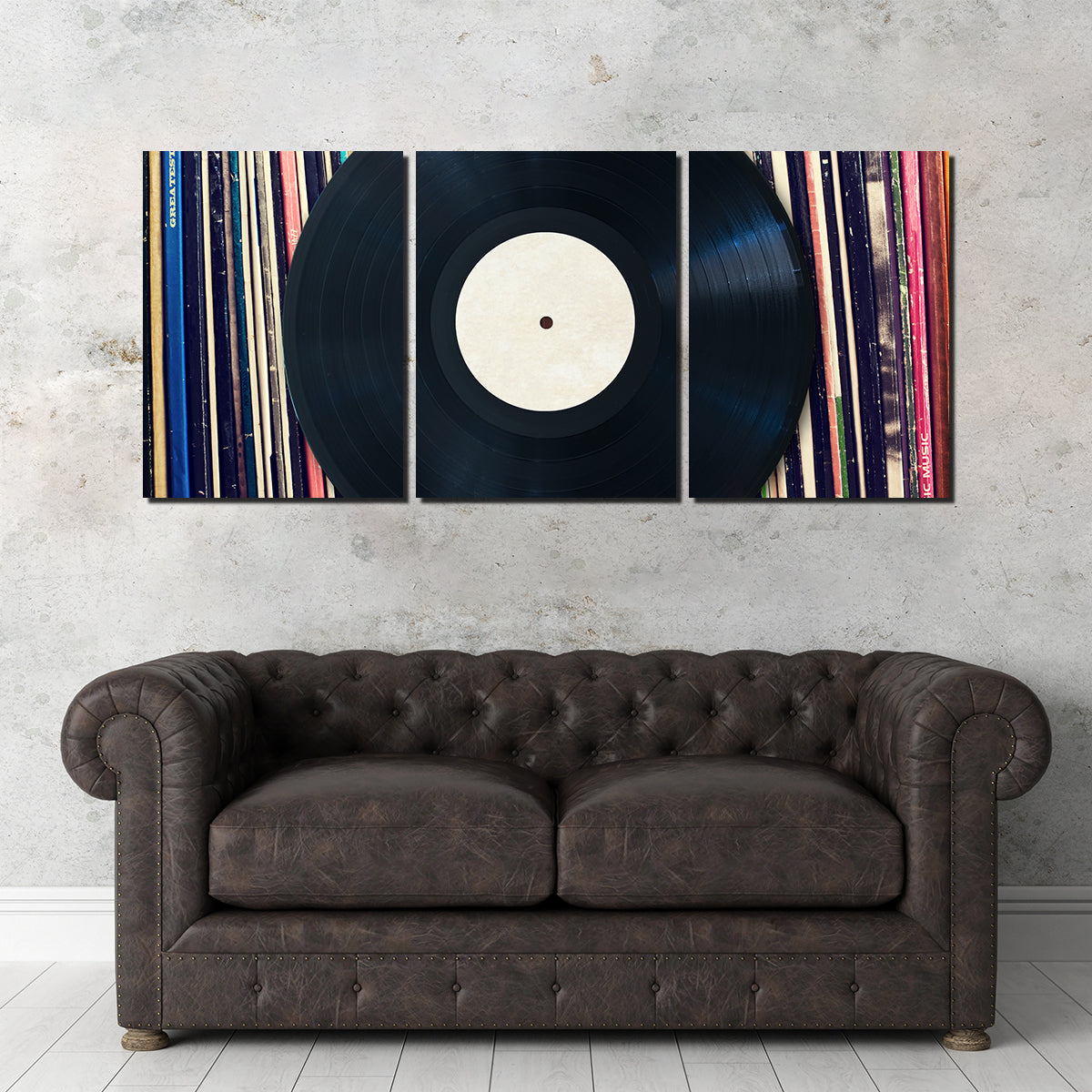 Premium Record Wall - Handmade Canvas Artwork