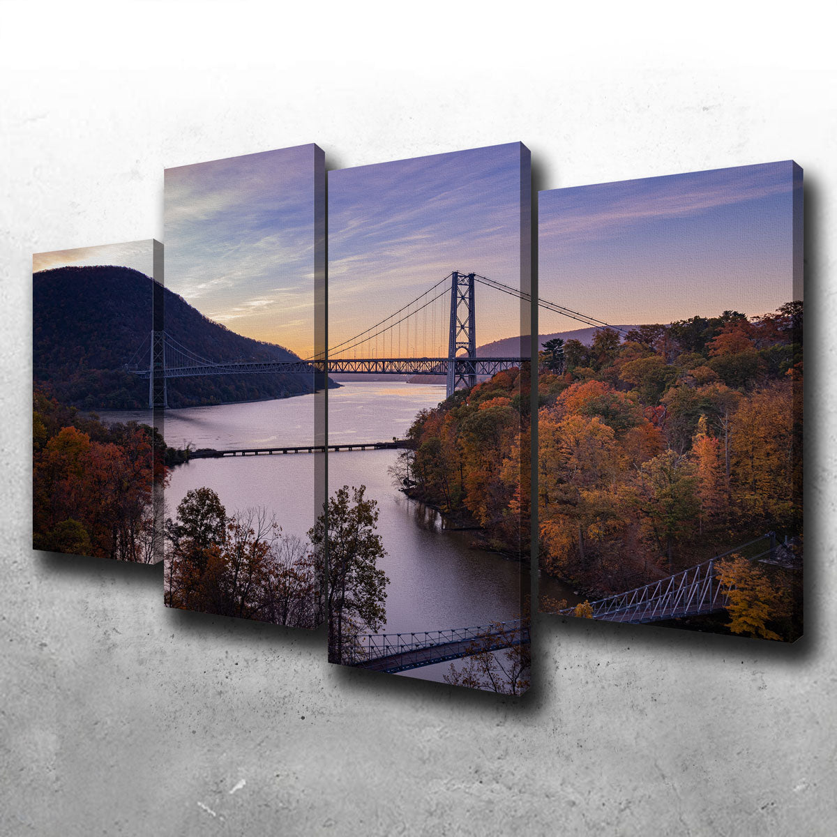 Stunning Purple Heart Bridge Wall Art by Dennis Maida