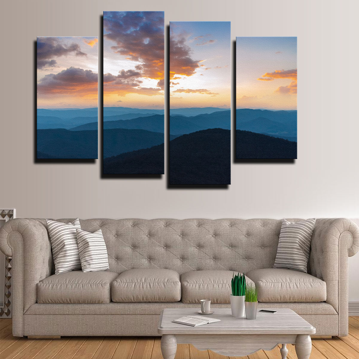 Stunning Blue Ridge Sunset Wall Art by Lucas Moore