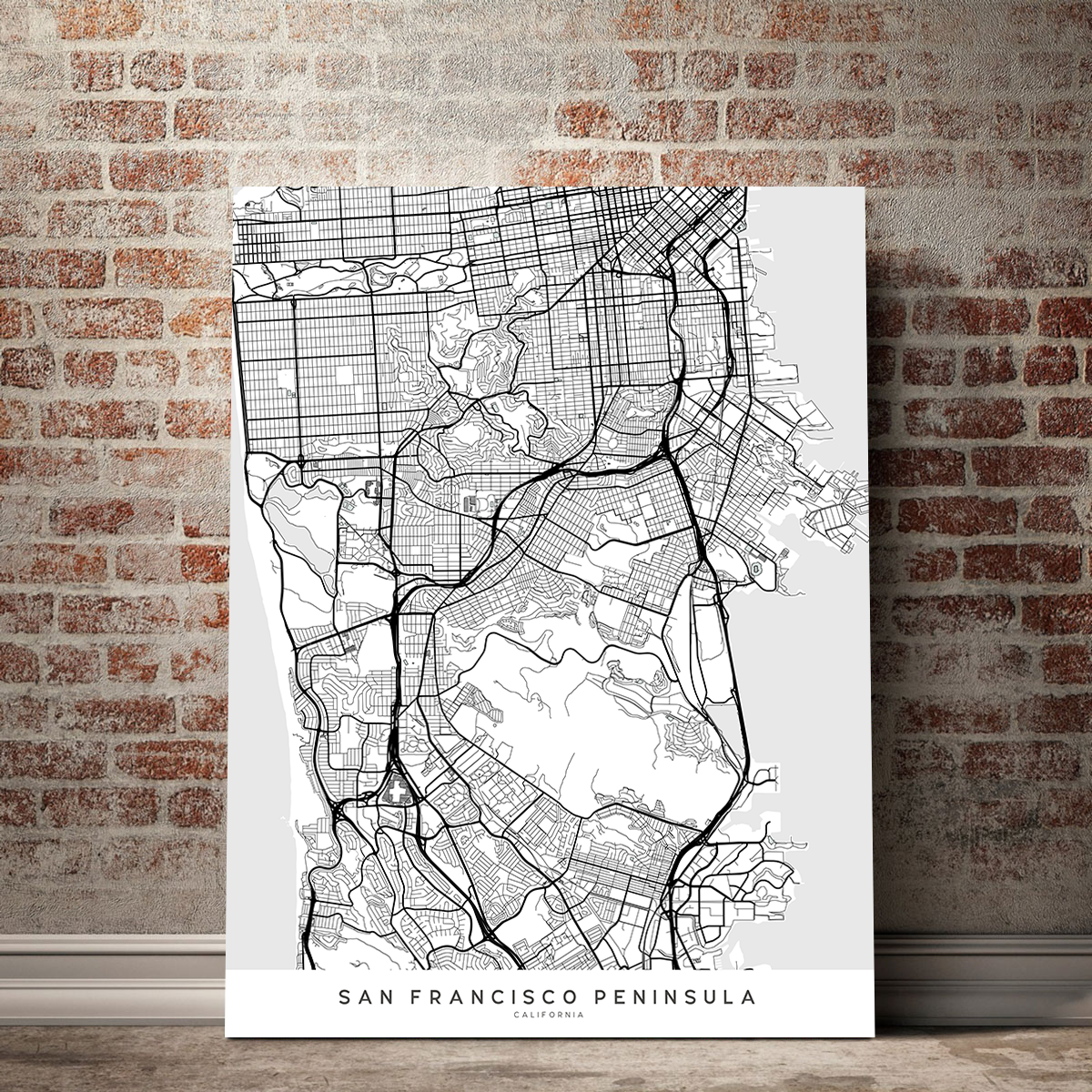 Stunning San Francisco Peninsula Wall Art by Blursbyai