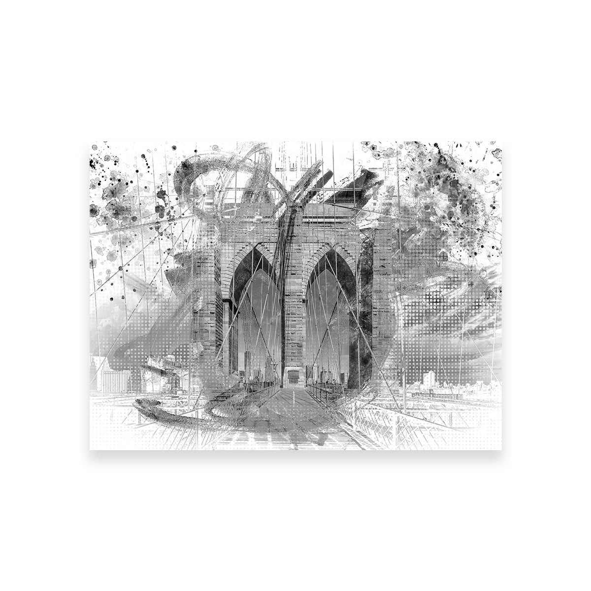 Stunning City Art Brooklyn Bridge Wall Art by Melanie Viola