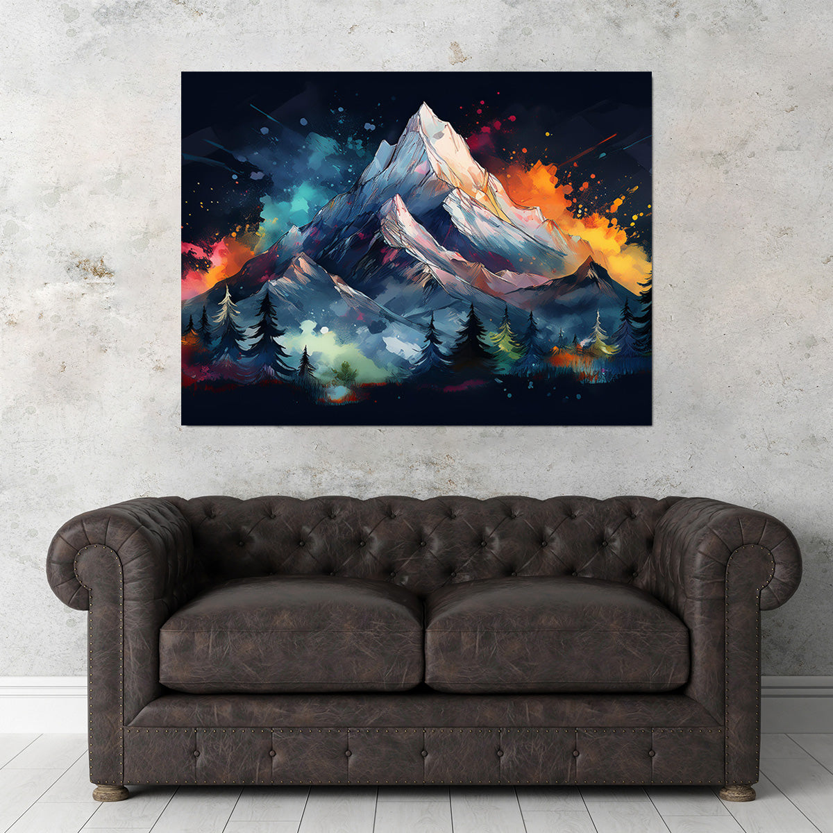 Exquisite Dark Colored Mountain Wall Art for Stunning Decor