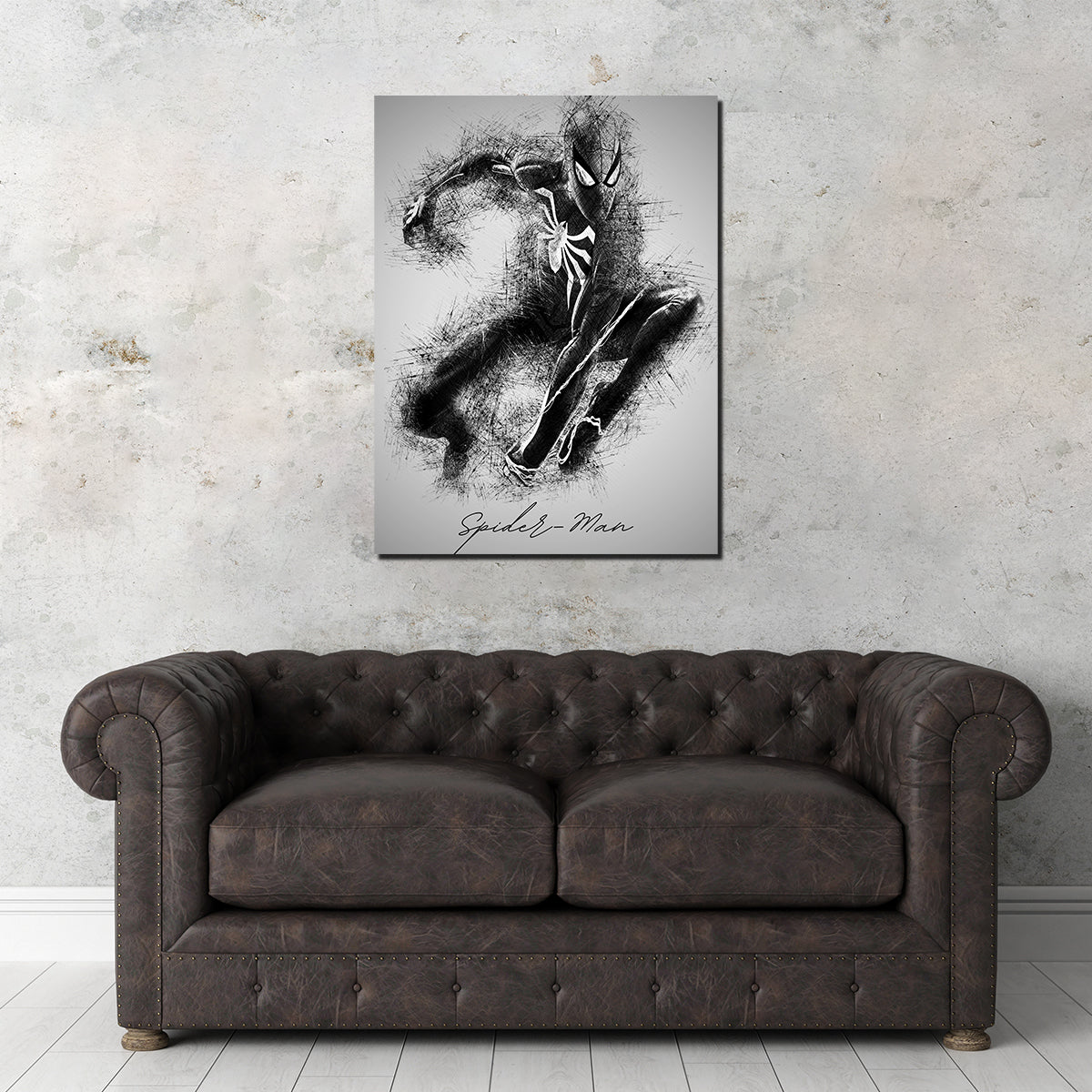 Stunning Spider - Man Sketch Wall Art for Your Home Decor