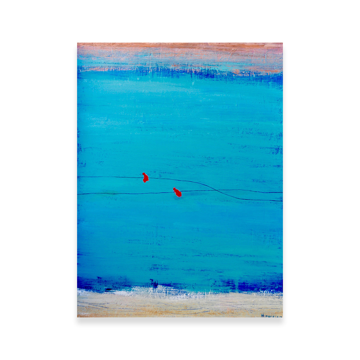 Stunning Birds on Wire Wall Art by Peggy Hinaekian