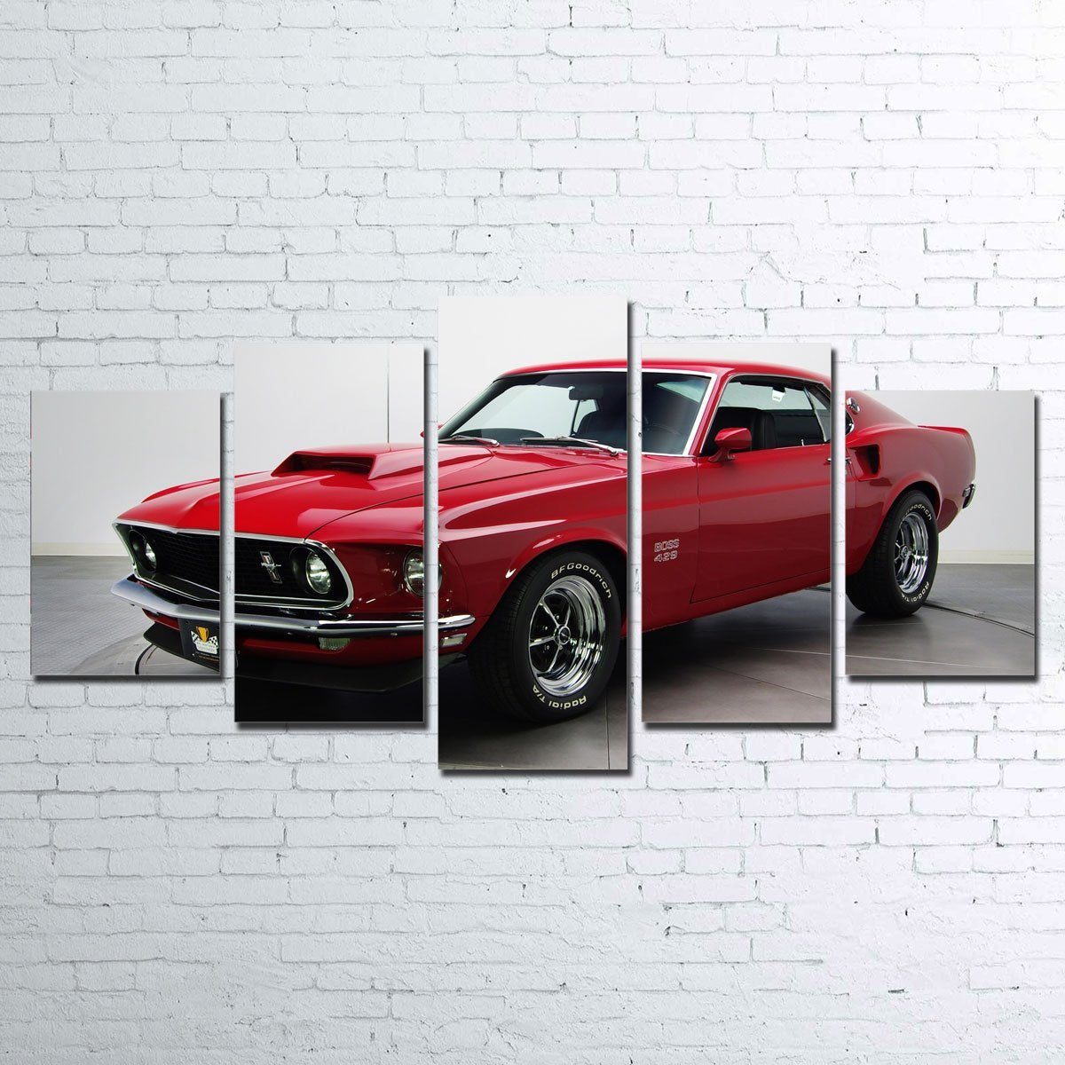 Boss 429 Mustang Stunning 5 Piece Wall Art Set