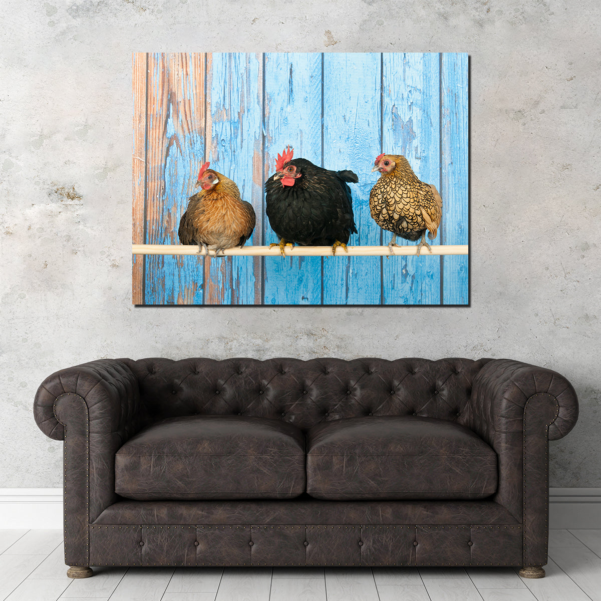 Exquisite Chickens in Henhouse Wall Art for Home Decor