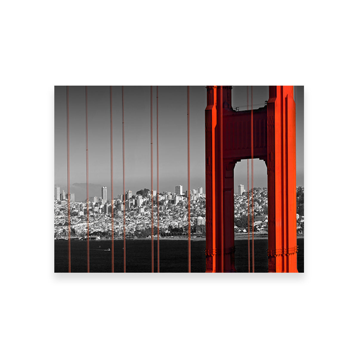 Stunning Golden Gate Bridge - Panoramic Downtown View Wall Art by Melanie Viola