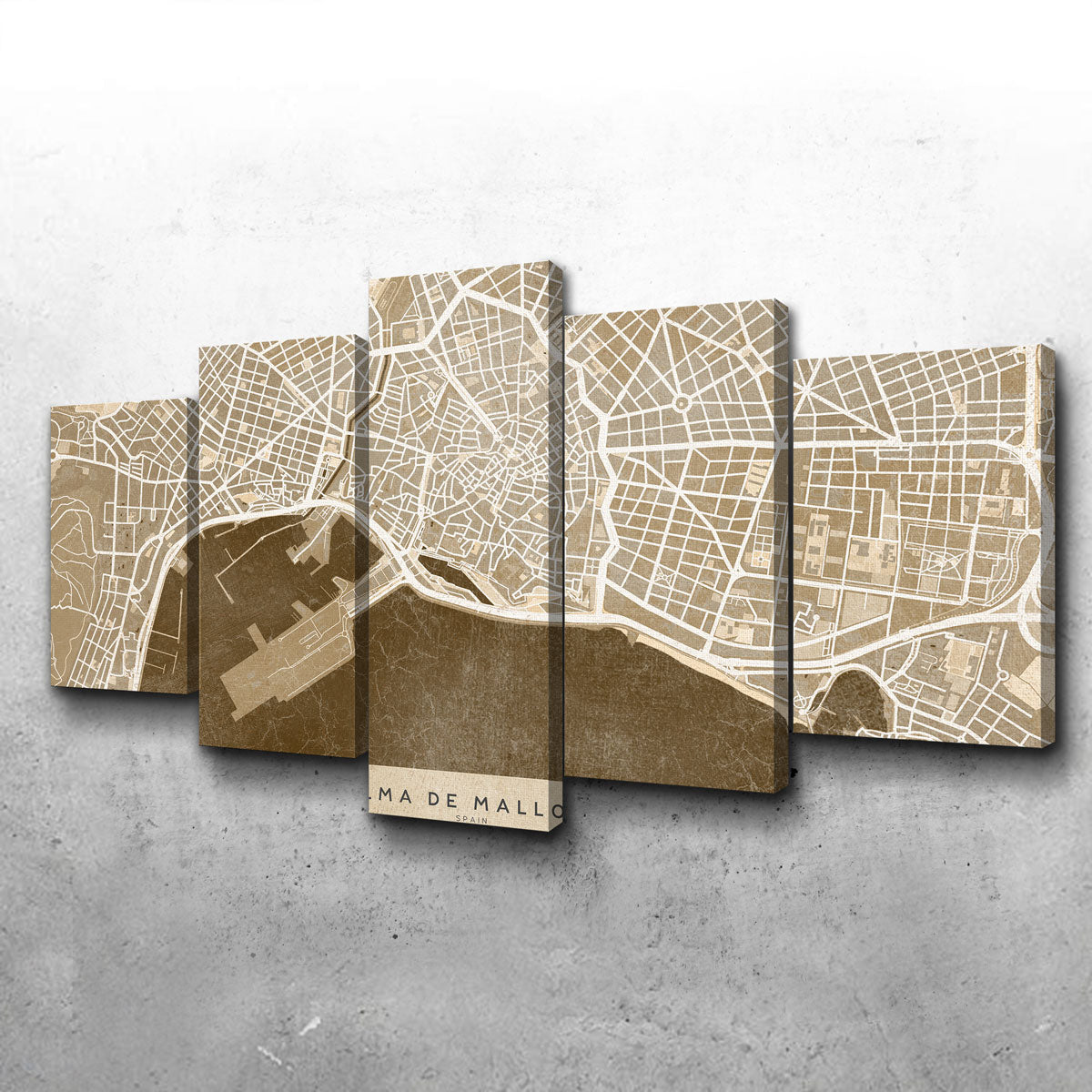 Exquisite Palma De Mallorca Map Wall Art by Blursbyai