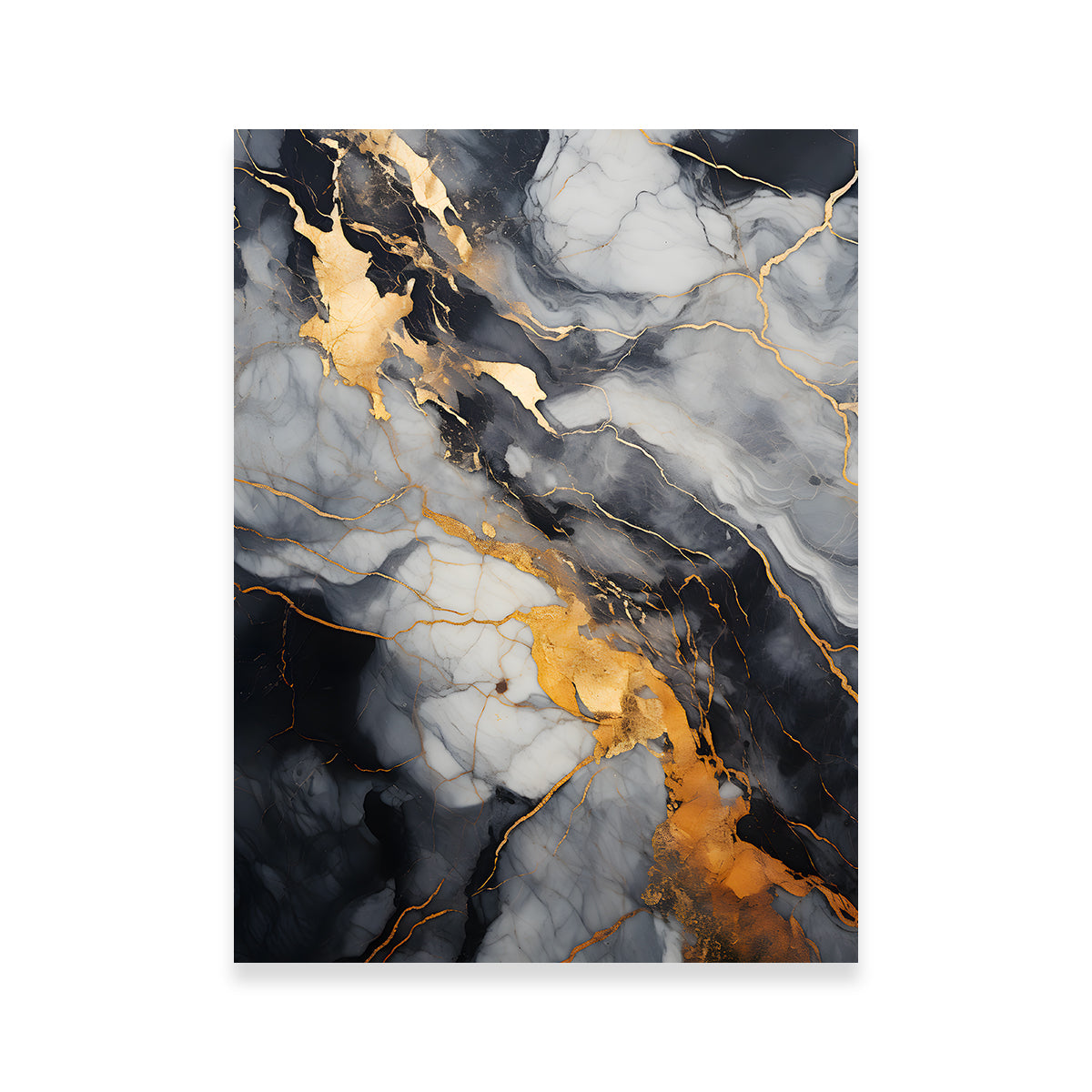 Abstract White Gold Waves Wall Art - 8 Stunning Pieces for Your Home