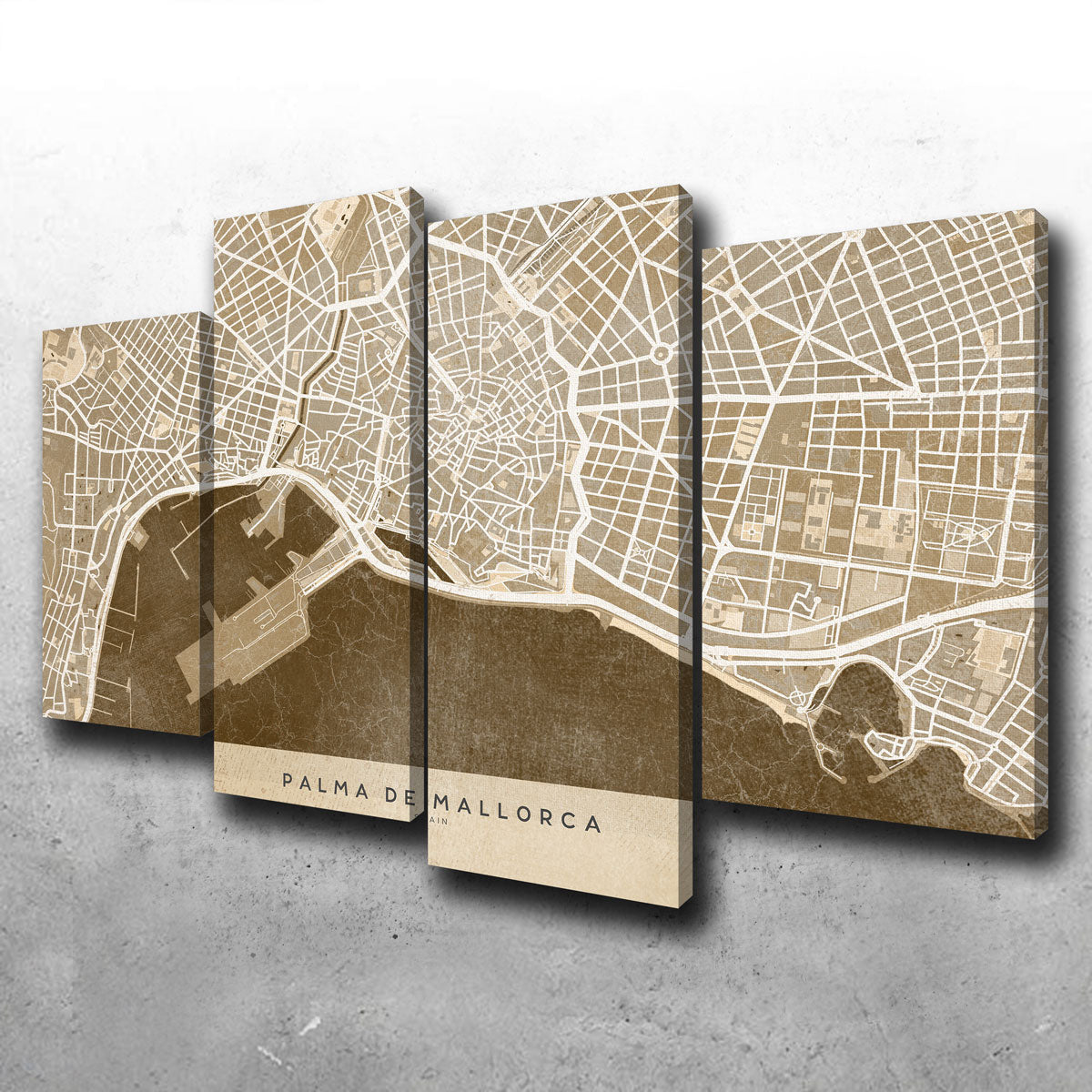 Exquisite Palma De Mallorca Map Wall Art by Blursbyai