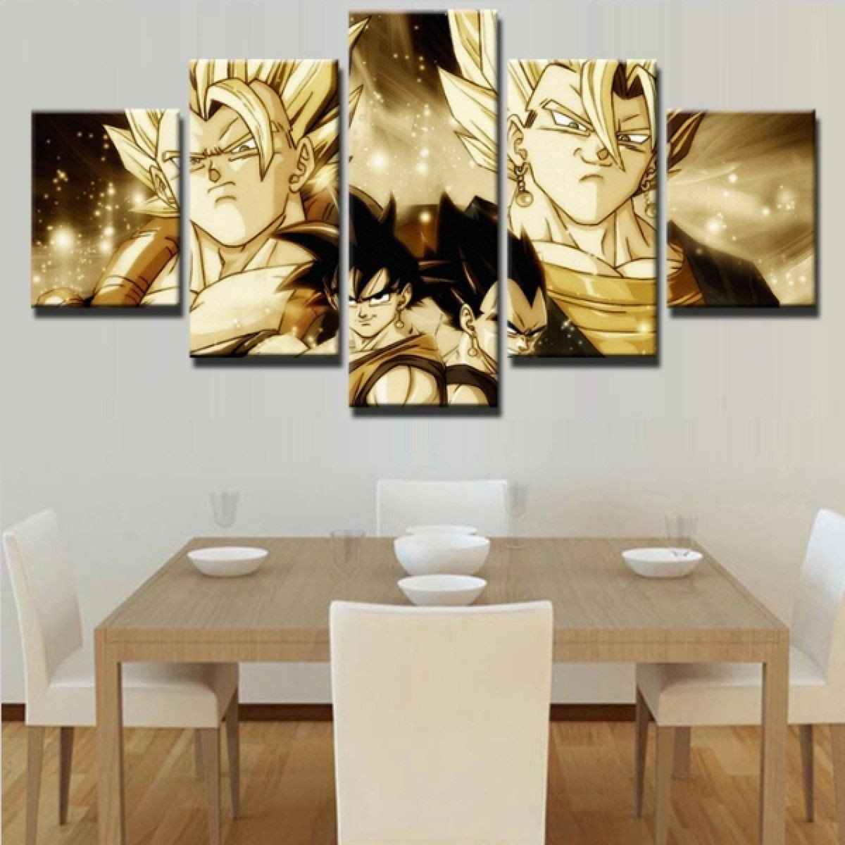 Stunning Dragon Ball Z 5 Piece Canvas Wall Art for Anime Fans