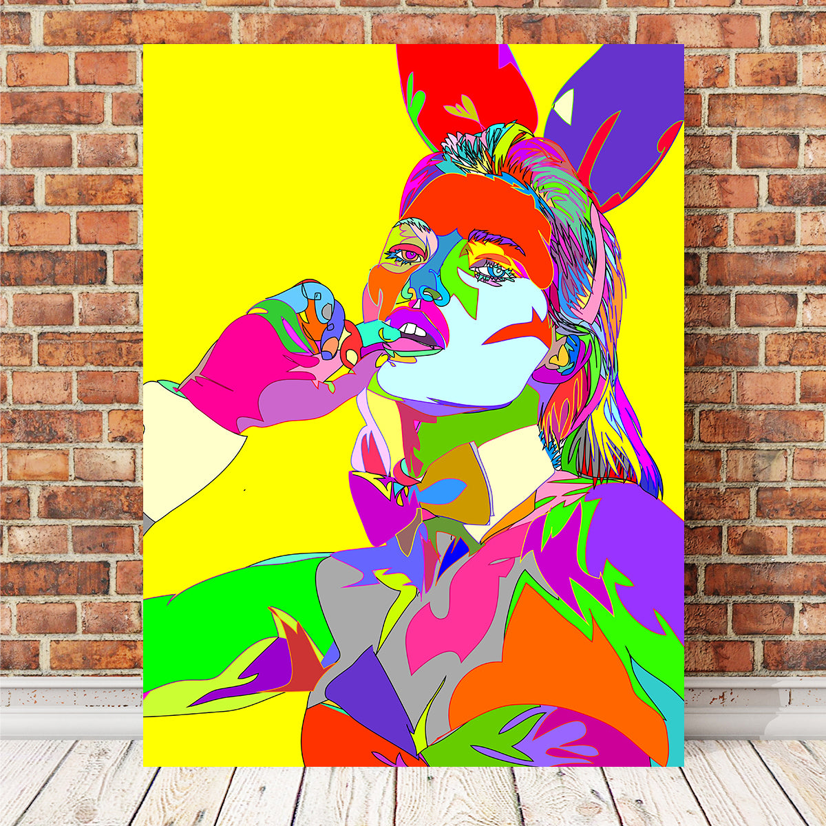 Eye - catching Abstract Kate Moss Wall Art for Home Decor