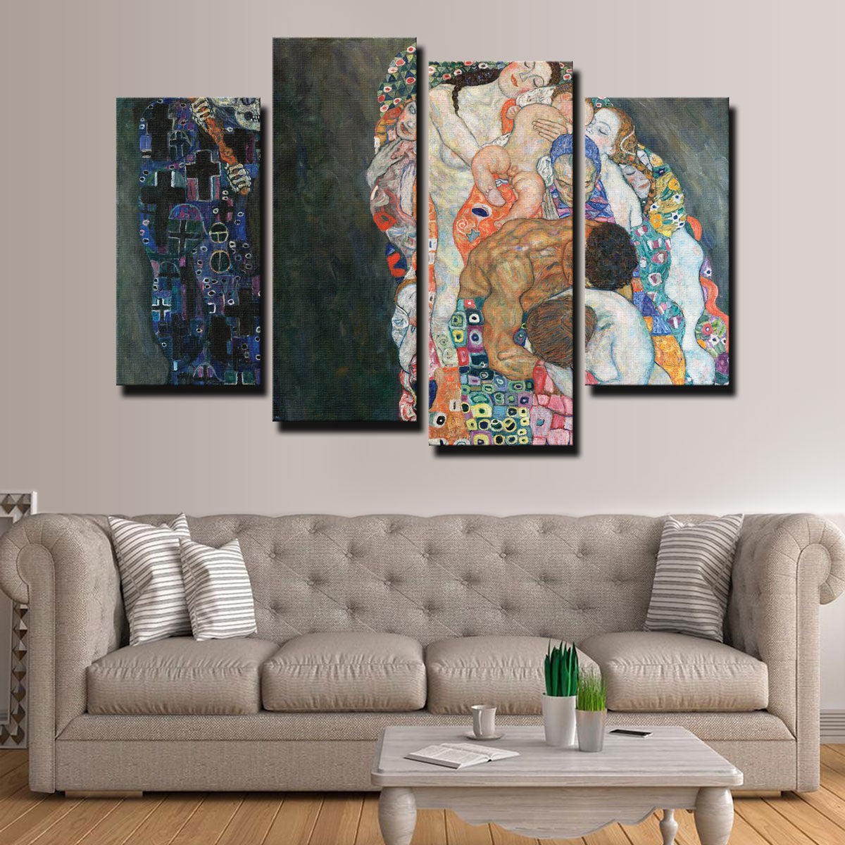 Gustav Klimt's Death and Life Stunning Wall Art