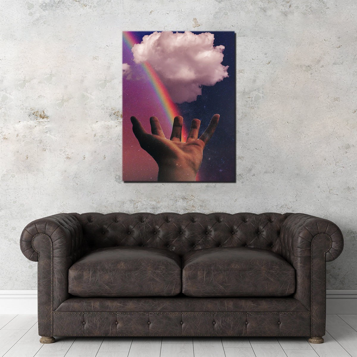 Vibrant Rainbow Hand Wall Art by RAPart