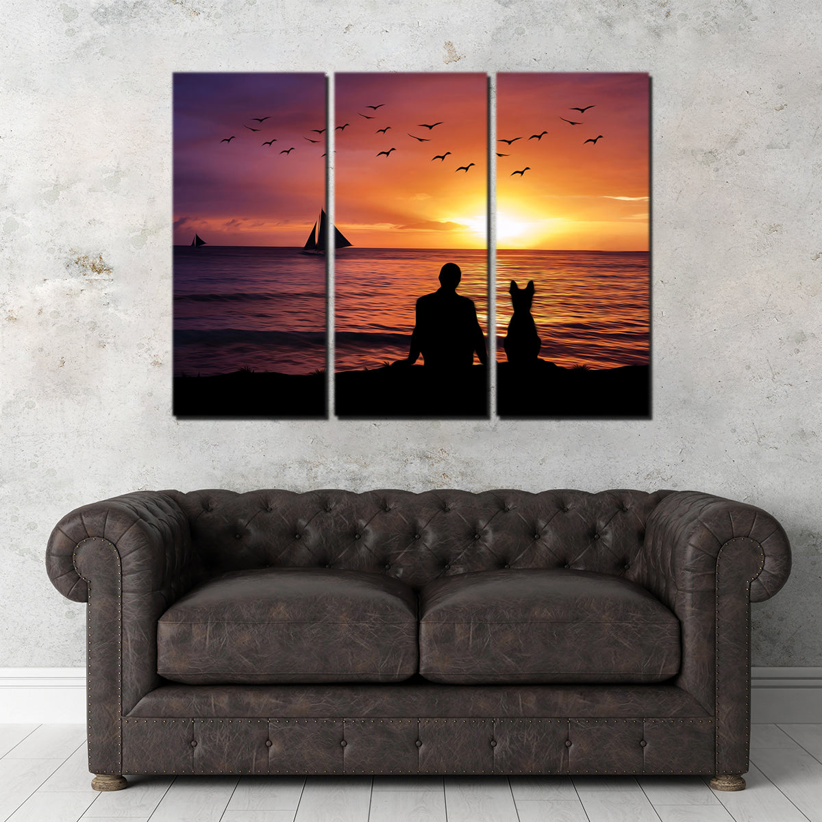 Stunning Friendship Sunset Wall Art by George Sorin