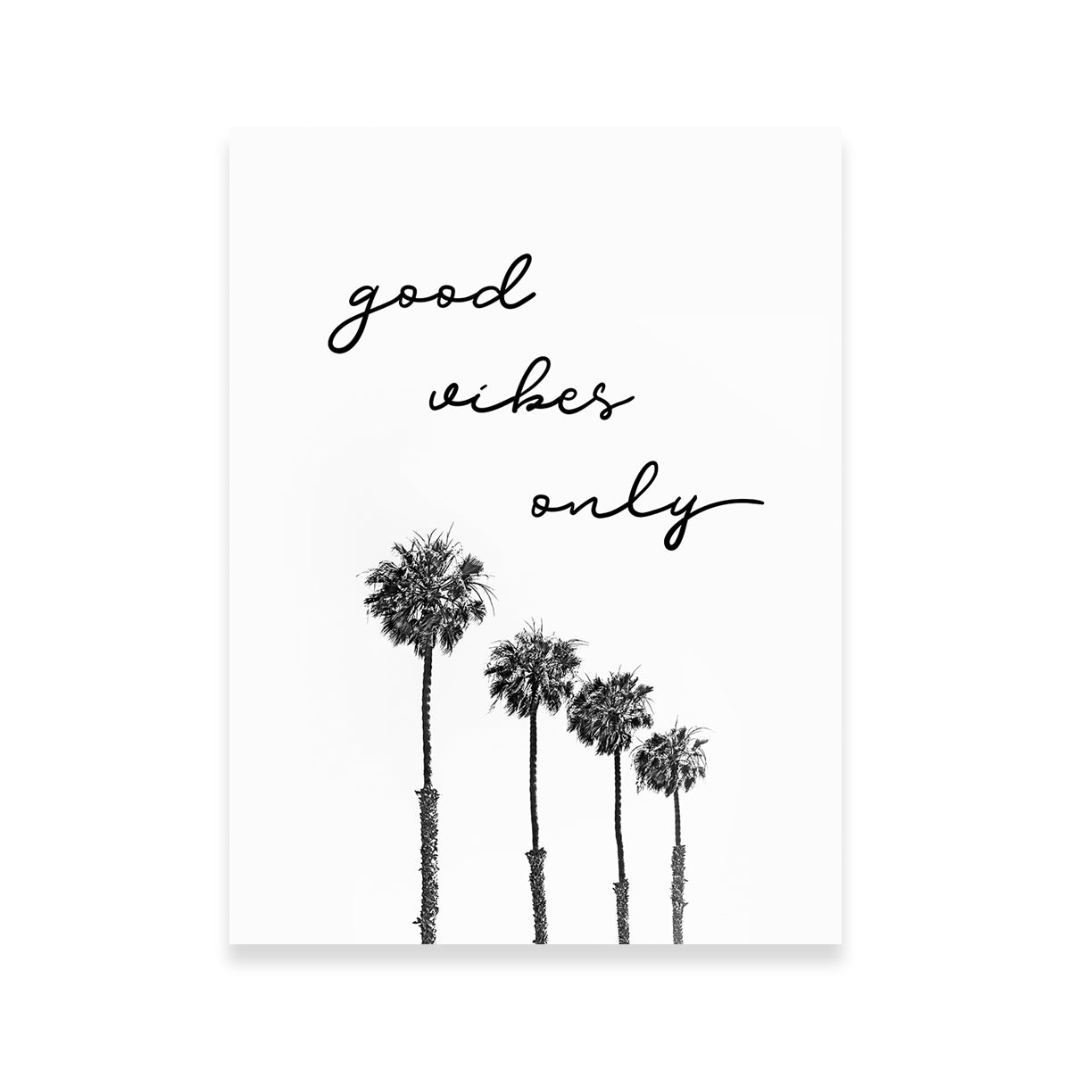 Palm Trees - Good Vibes Only Wall Art: Sustainable and High - Quality Decor