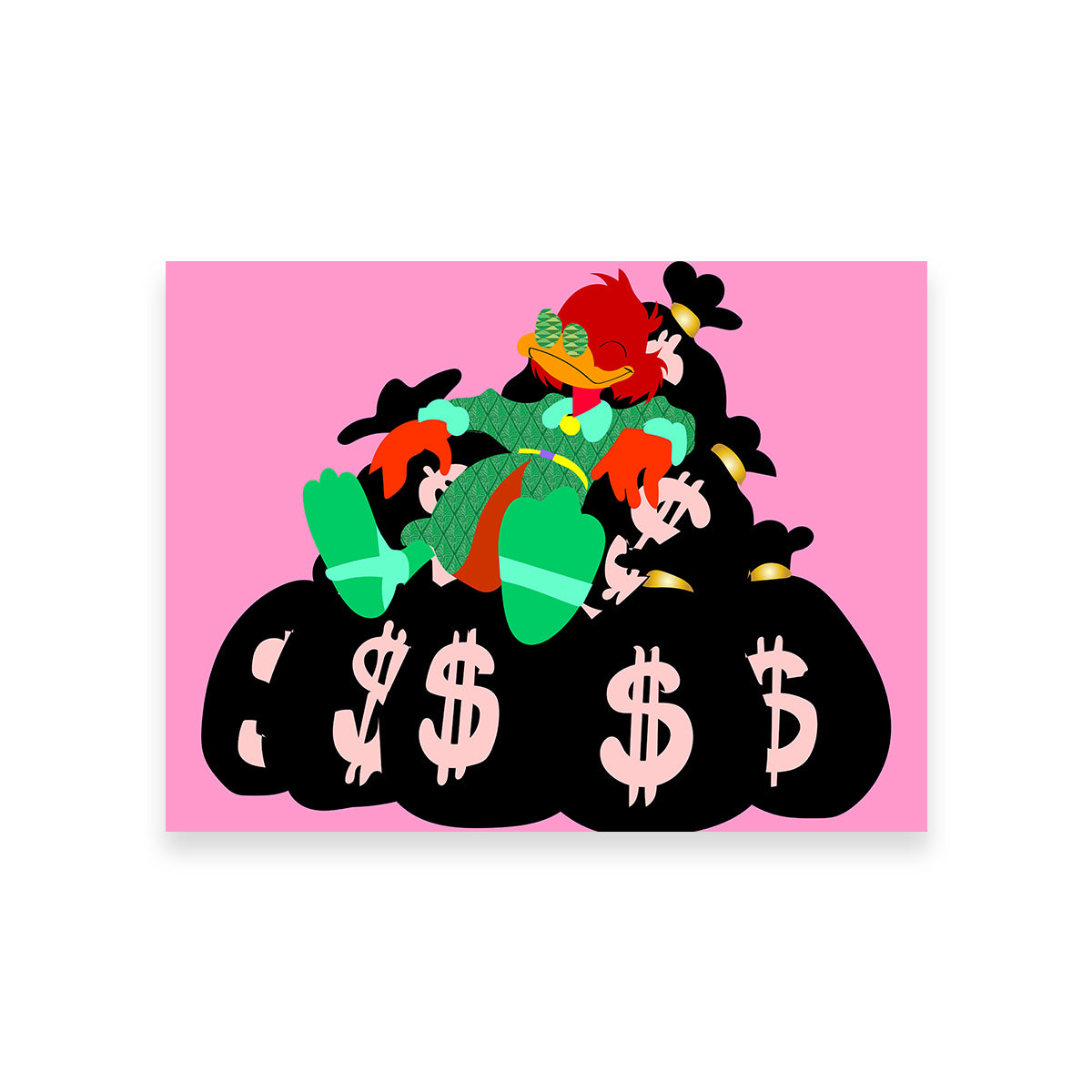 Donald Money Pile Wall Art - Stunning Sustainable Canvas Wall Decor