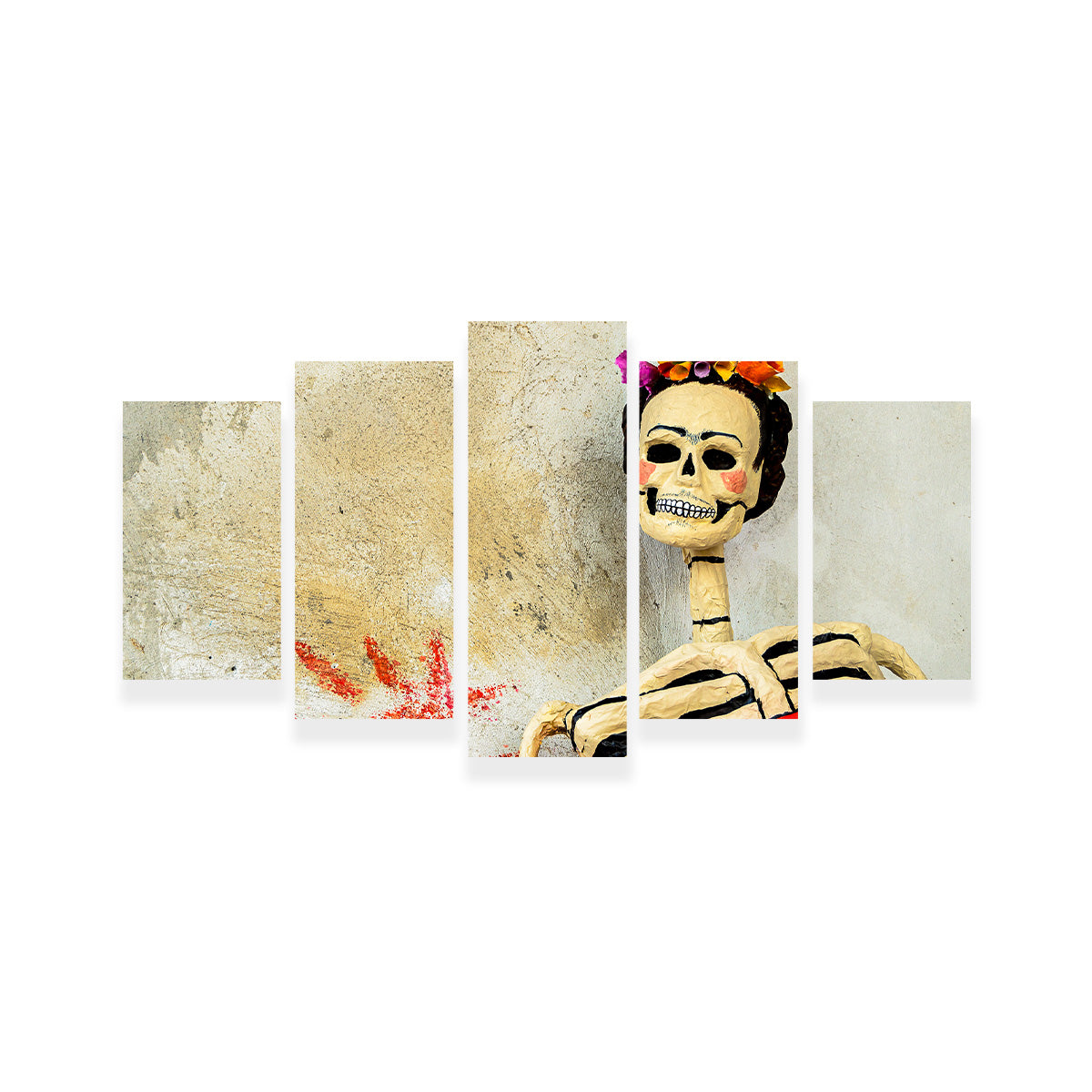 Stunning Day of the Dead Catrina Skeleton Wall Art for Home Decor
