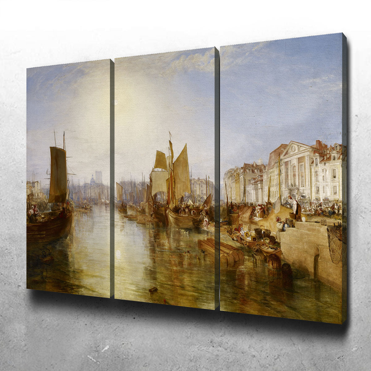 Stunning The Harbor of Dieppe Wall Art by Joseph Mallard William Turner