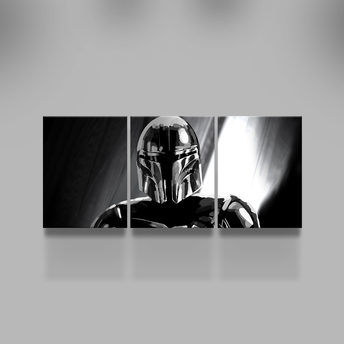 Stunning Grayscale Bounty Hunter Wall Art by Andy Brackpool