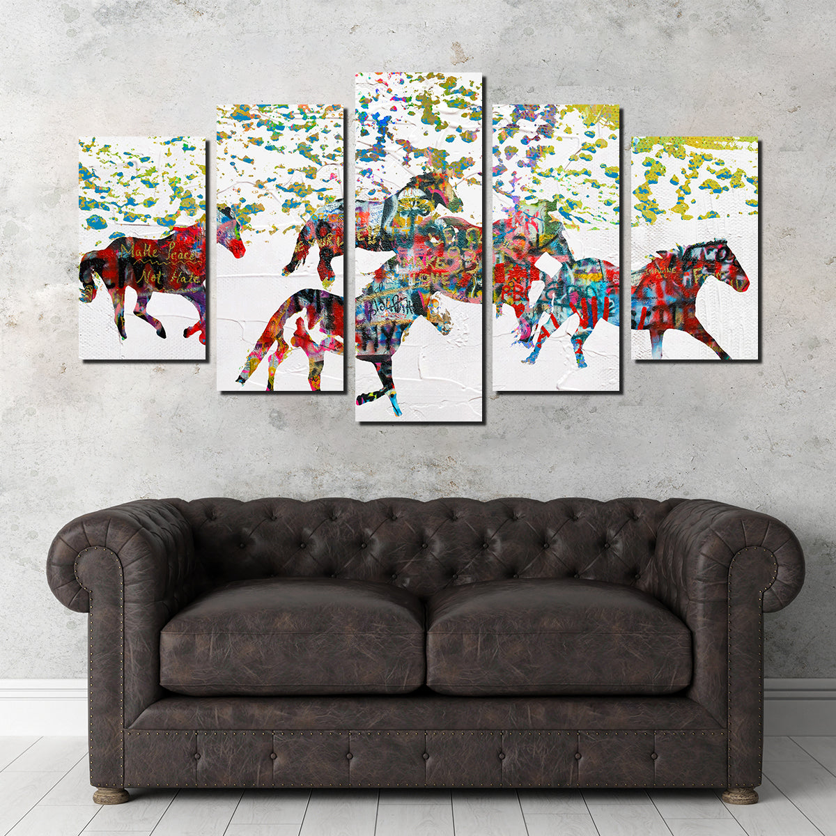 Exquisite Peace Horse in the Snow Wall Art by Stephen Chambers