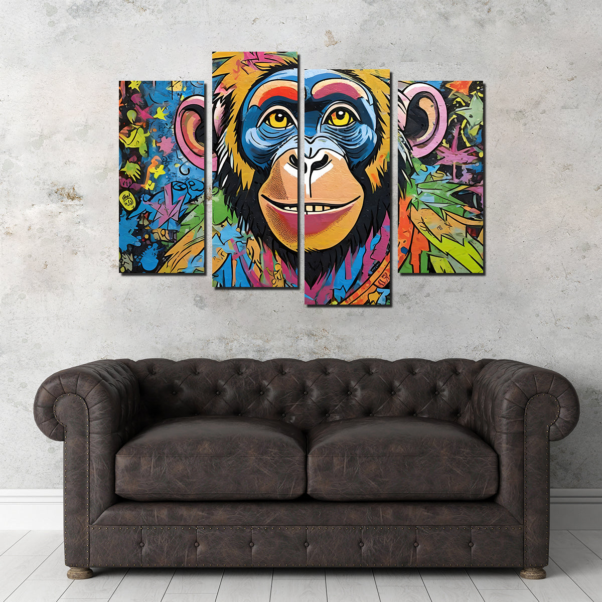 Chimp Graffiti Wall Art - Stunning Stephen Chambers Creation